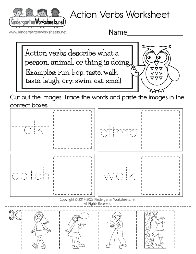 Action Verbs Worksheet - Free Printable, Digital, &amp;amp; Pdf with Free Printable Verb Worksheets