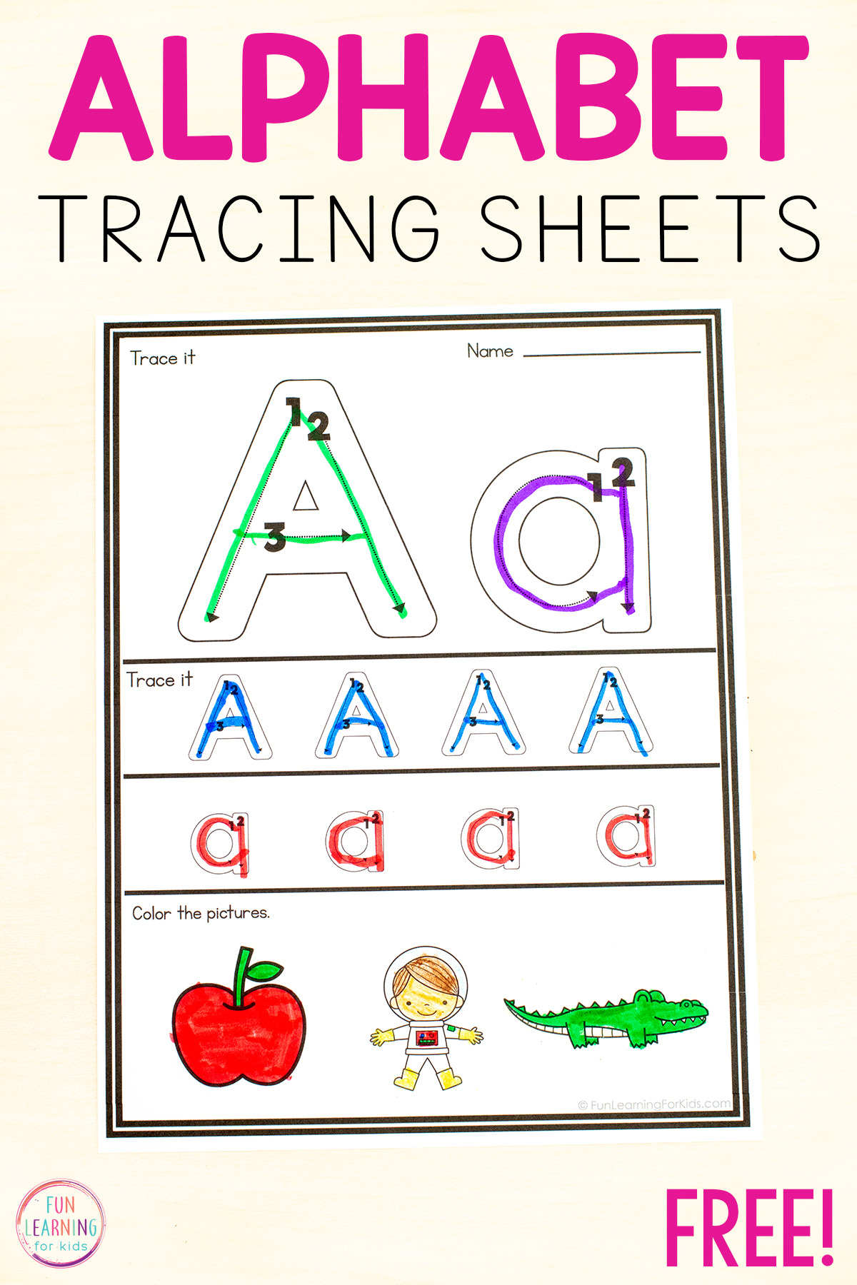 Alphabet Letter Tracing Worksheets To Learn Letter Formation inside Free Printable Tracing Alphabet Worksheets