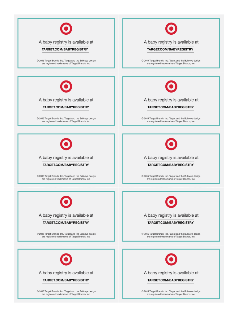 Baby Registry Cards Template Free: Fill Out &amp;amp; Sign Online | Dochub for Free Printable Registry Cards