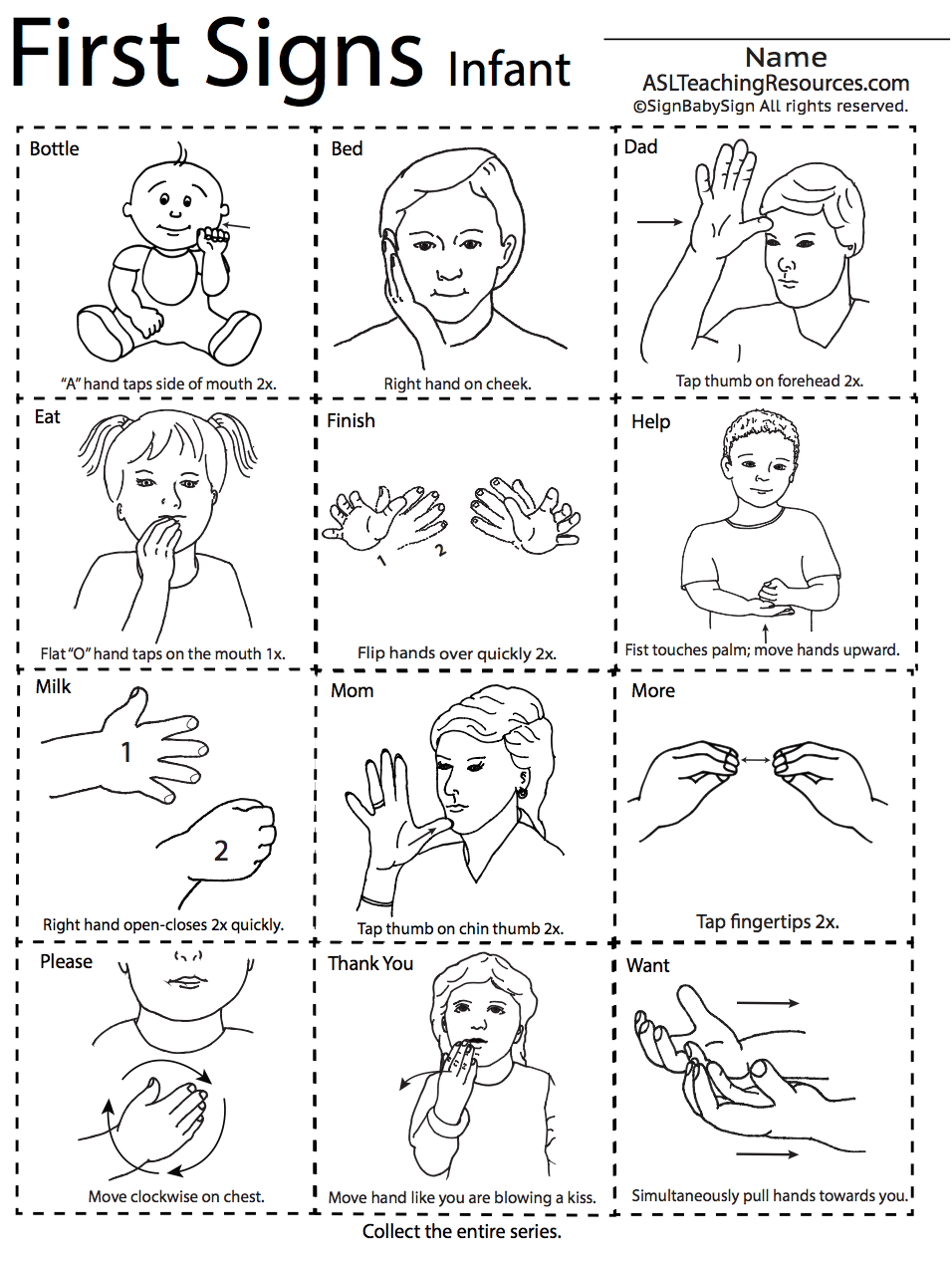 Basic Words Sign Language Flashcards - Asl | Sign Language Chart within Free Printable Sign Language Dictionary