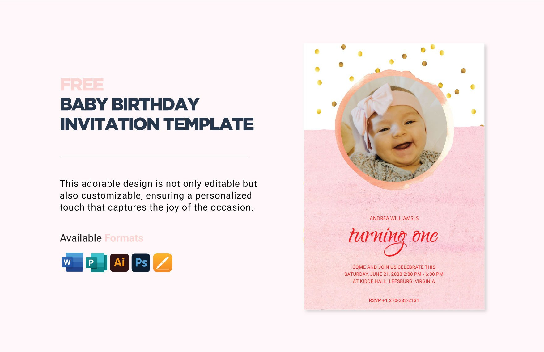 Birthday Invitation Templates In Word - Free Download | Template intended for Free Printable Personalized Birthday Invitation Cards