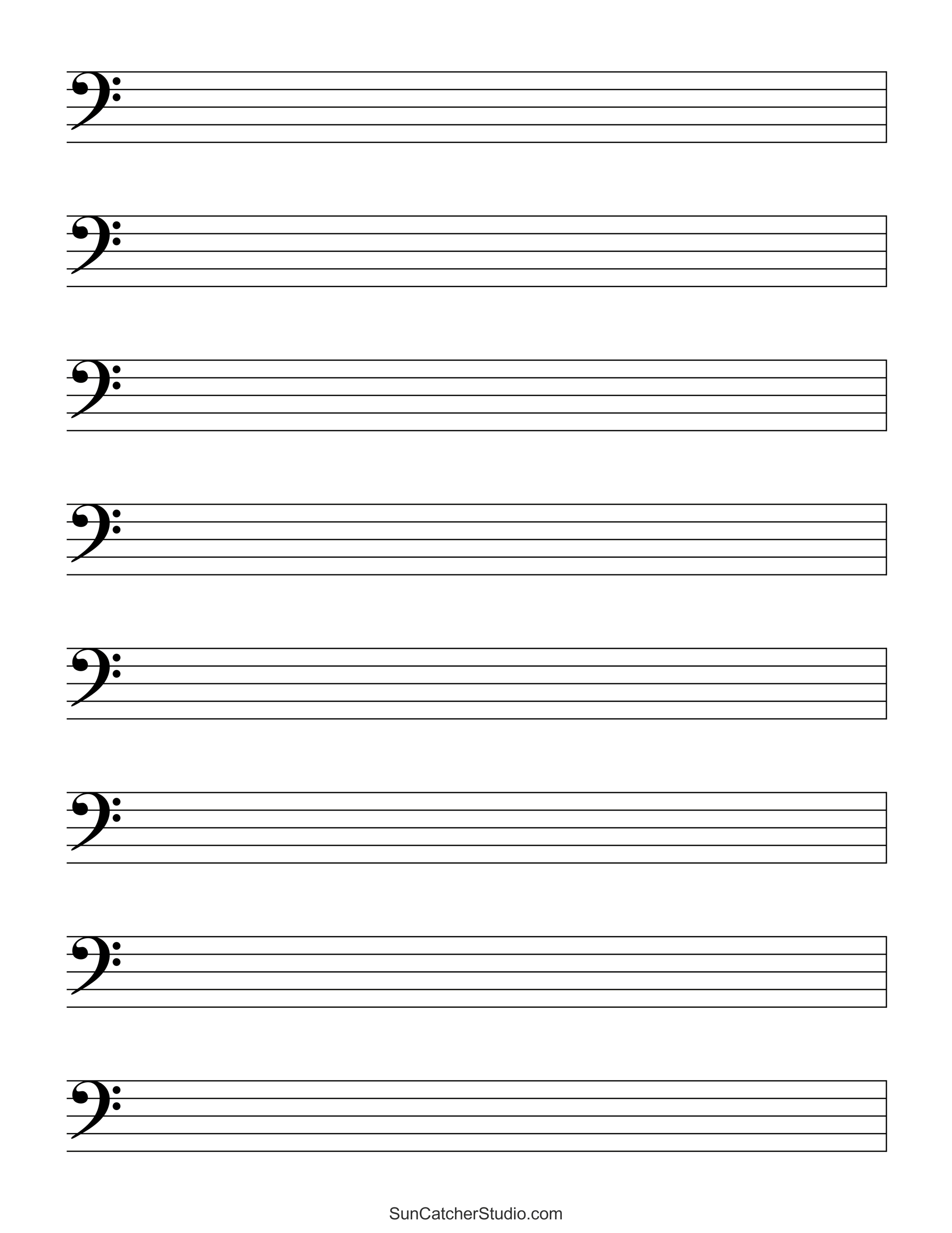 Blank Sheet Music (Free Printable Staff Paper) – Diy Projects inside Free Printable Music Staff