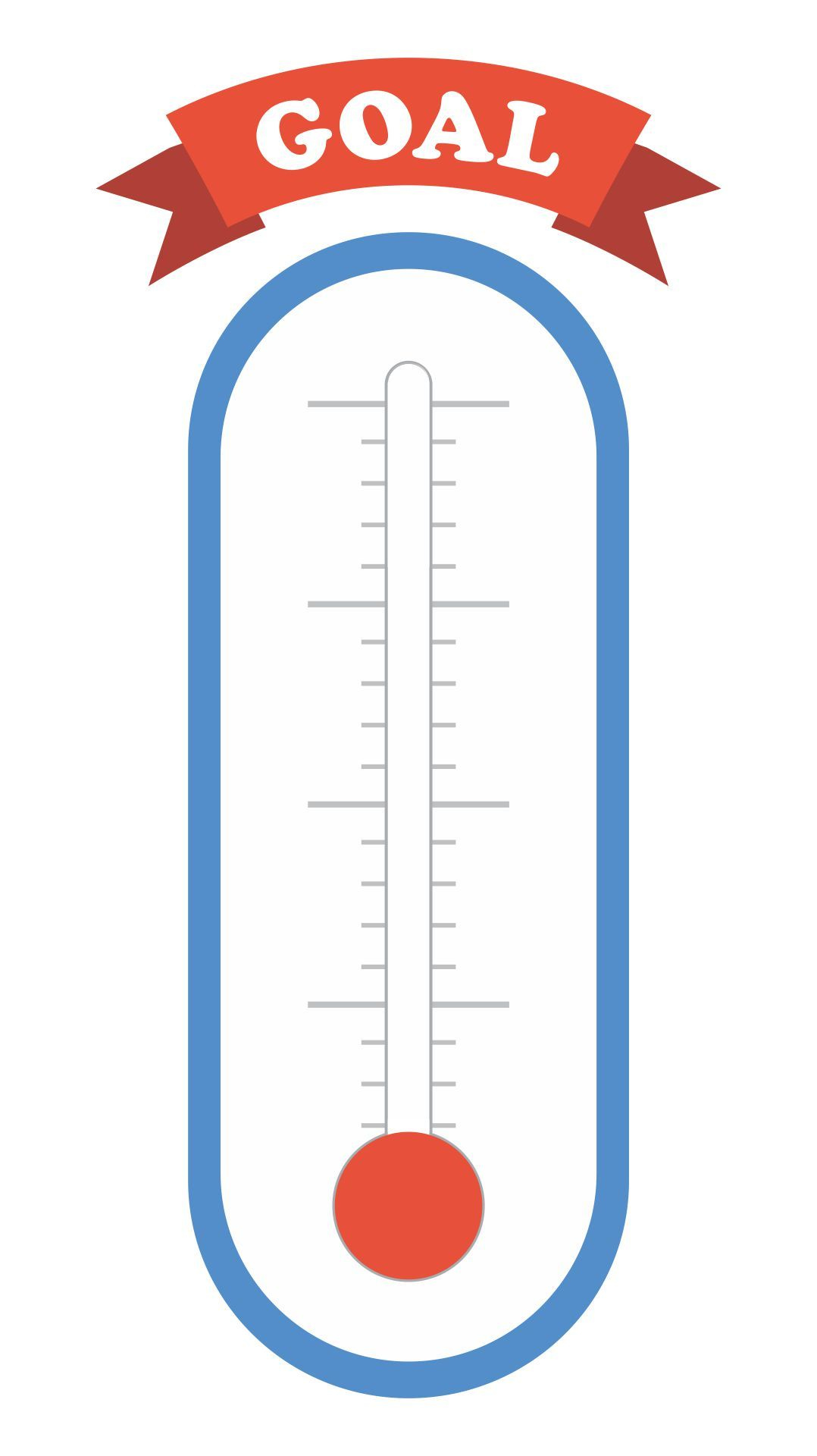 Blank Thermometer - 10 Free Pdf Printables | Printablee | Goal with regard to Free Printable Goal Thermometer Template