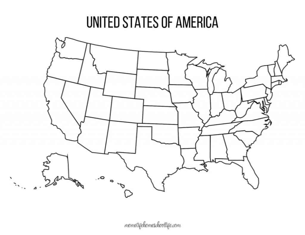 Blank United States Maps - Homeschool Printables For Free throughout Free Printable Outline Map of United States