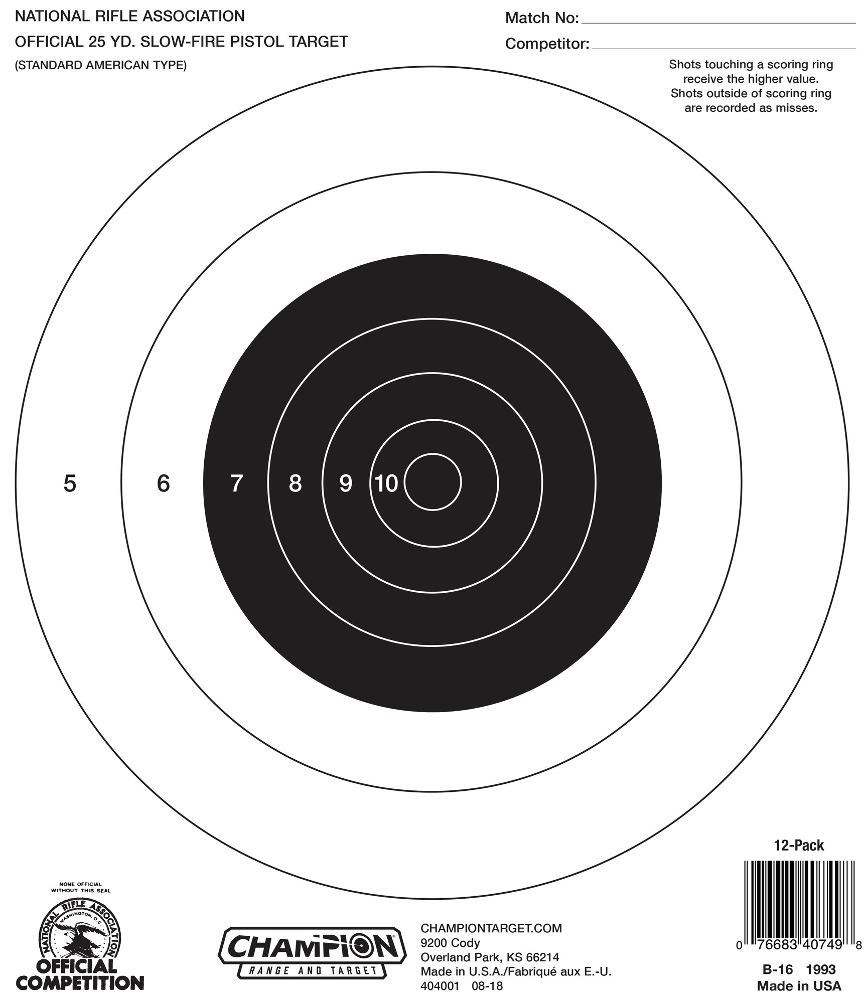 Buy Nra Targets And More | Champion Target with Free Printable Nra 25 Targets