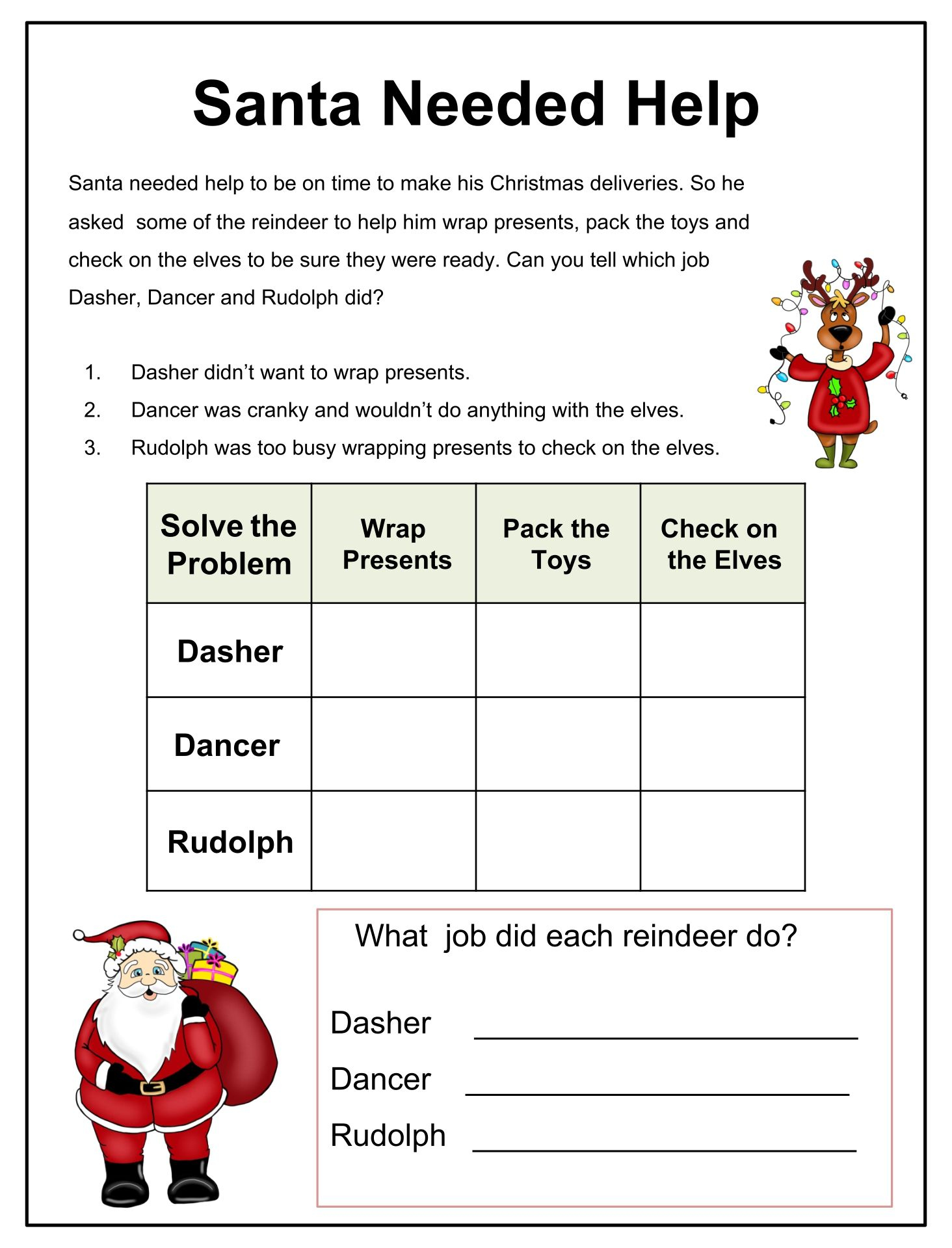 Christmas Brain Teasers Activities Printables | Printablee | Brain for Free Printable Holiday Brain Teasers