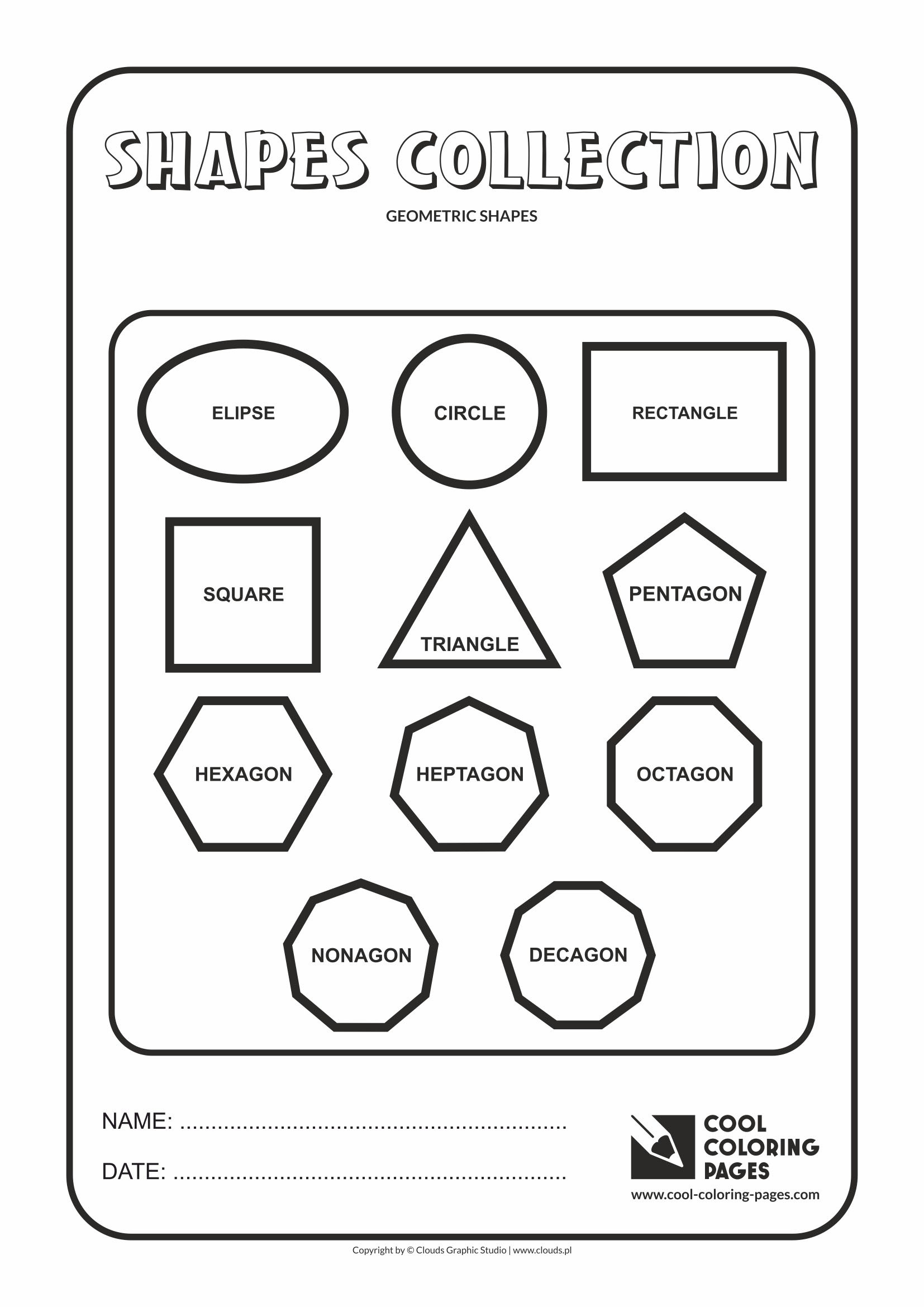 Cool Coloring Pages Collection Of Geometric Shapes - Cool Coloring inside Free Printable Geometric Shapes