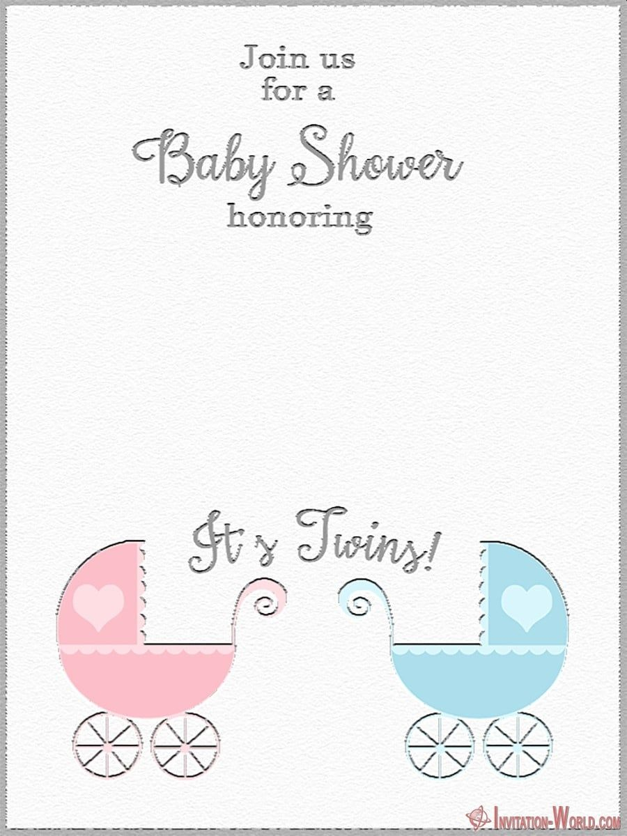 Couples Shower Invitation Cards - Invitation World | Twins Baby in Free Printable Twin Baby Shower Invitations