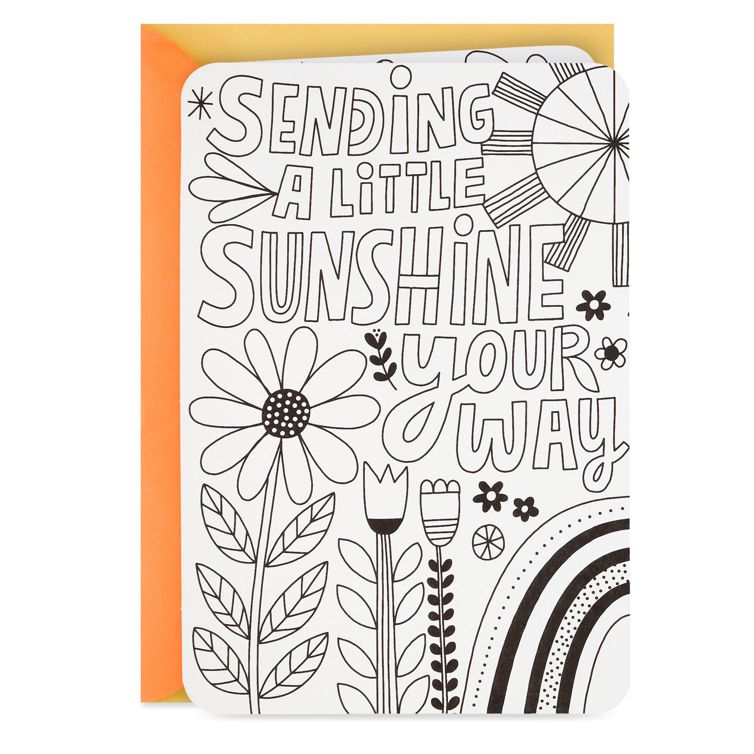 Crayola® Sending Sunshine Thinking Of You Coloring Card - Greeting for Free Printable Greeting Cards Hallmark