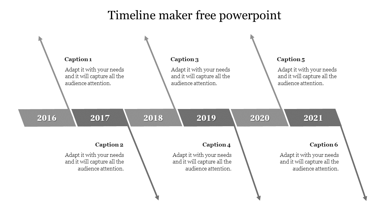 Creative Timeline Maker Free Powerpoint Template Slide throughout Free Timeline Creator Printable