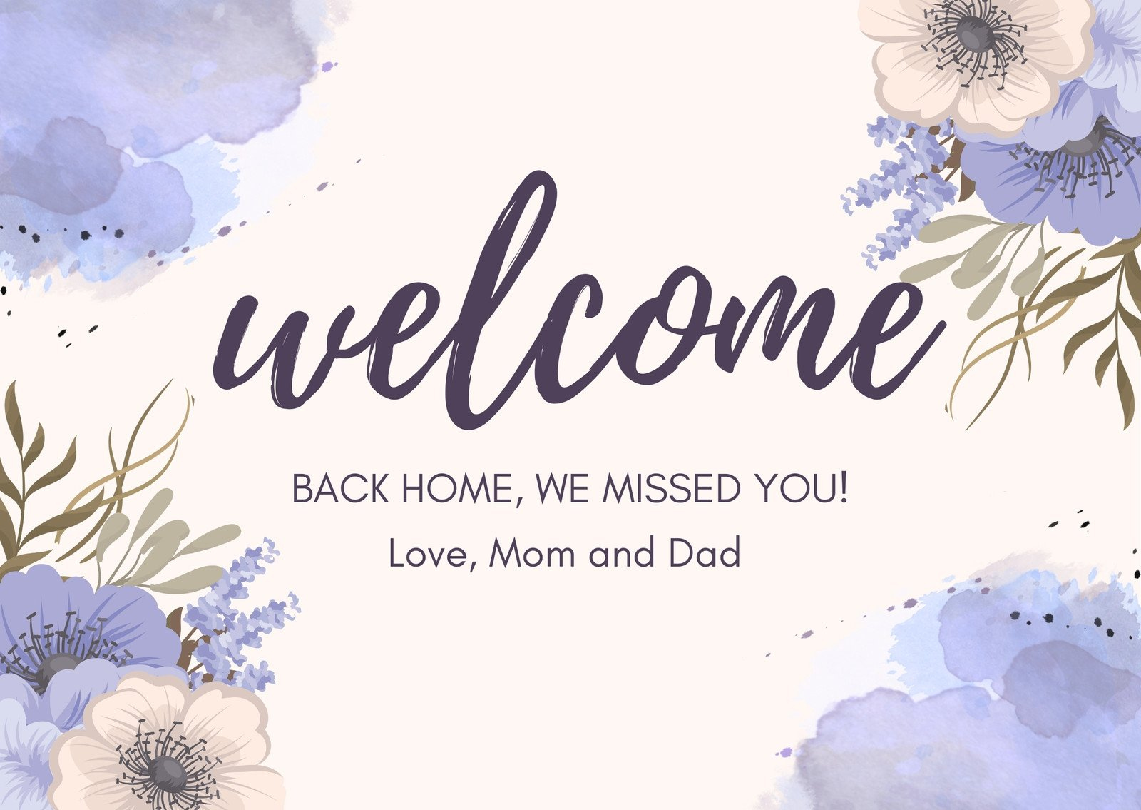 Customize 612+ Welcome Cards Templates Online - Canva regarding Welcome Home Cards Free Printable