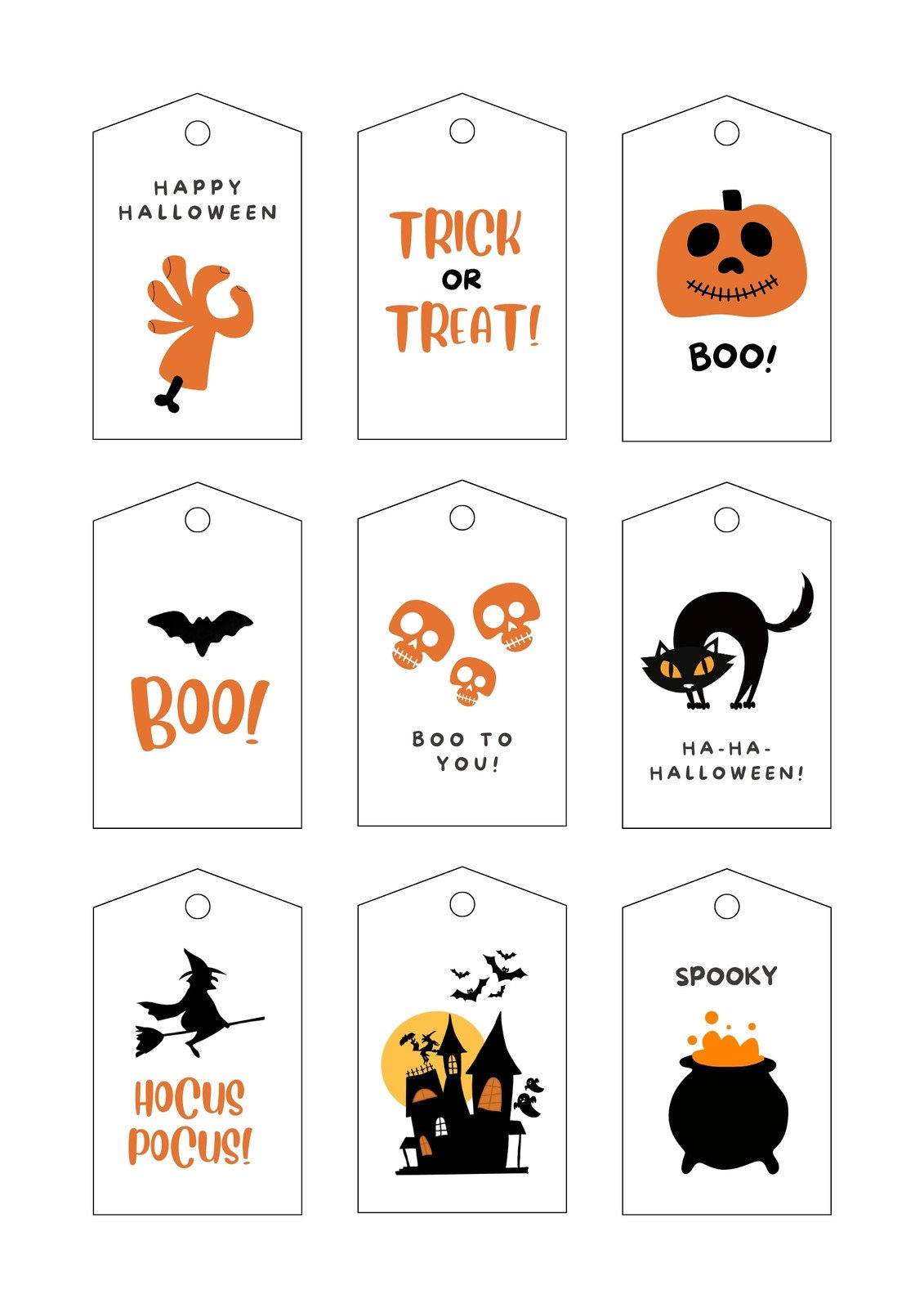 Customize 94+ Halloween Gift Tag Templates Online - Canva with regard to Free Printable Halloween Labels For Treat Bags