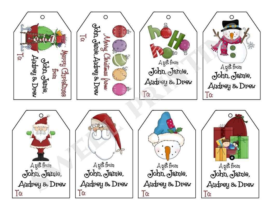 Cute Kids Cartoon Christmas Gift Tags - Google Search | Christmas intended for Free Printable Gift Tags Personalized