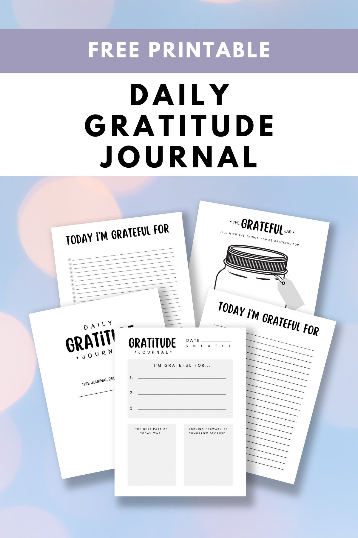 Daily Gratitude Journal - Free Printable — Gathering Beauty with regard to Free Printable Gratitude Journal