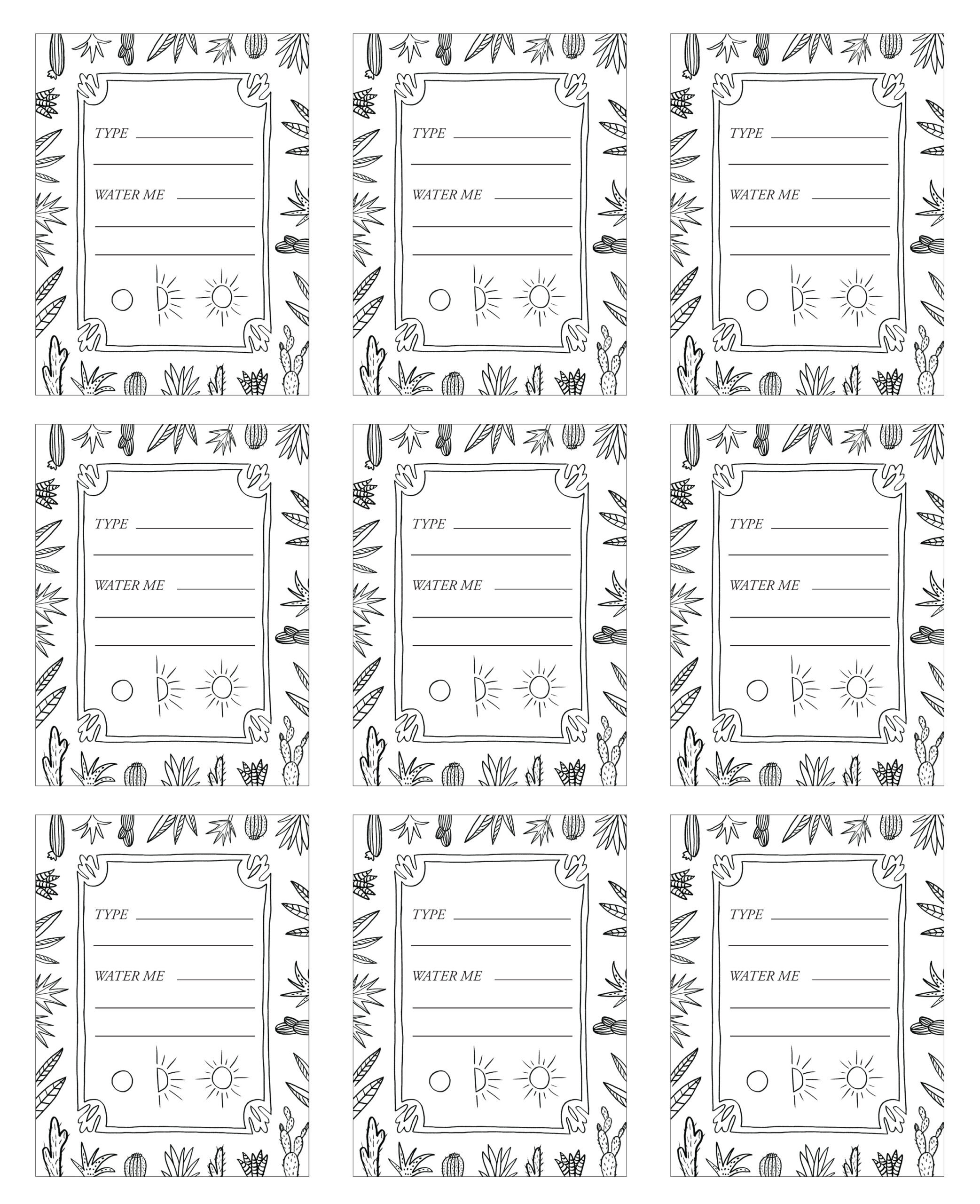 Diy Patternful Planters + Free Printables | Justina Blakeney intended for Free Printable Plant Labels