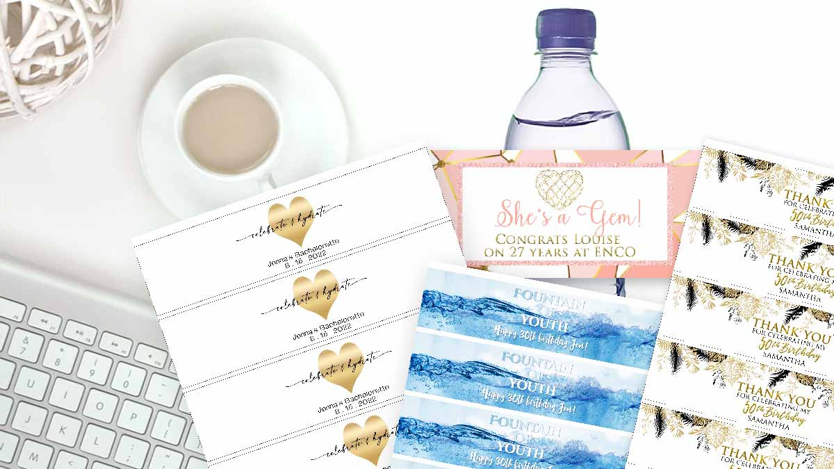 Diy Printable Water Bottle Labels 1, 2, 3 Easy - Baer Design Studio within Free Printable Water Bottle Labels Bachelorette