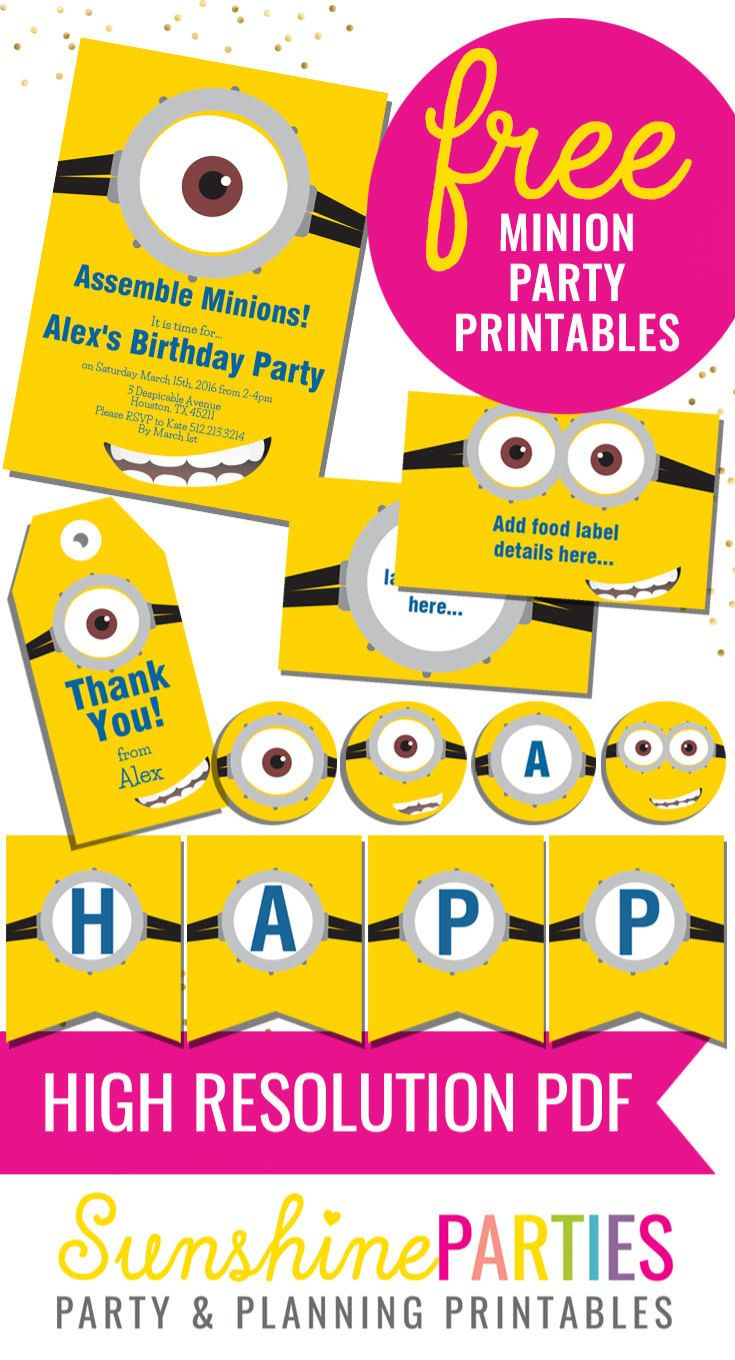 Download, Edit And Send Your Invite – Editable Party Invitations with regard to Minion Party Ideas Free Printables