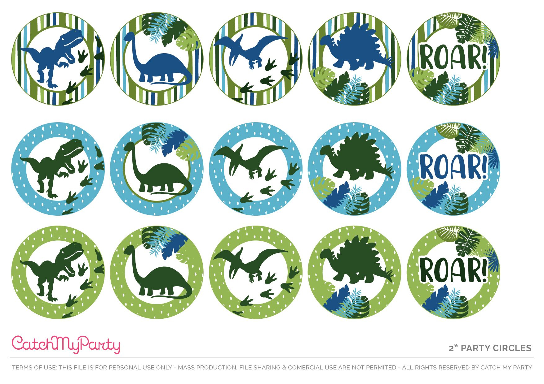 Download These Free Dinosaur Birthday Party Printables Now for Free Printable Party Circles