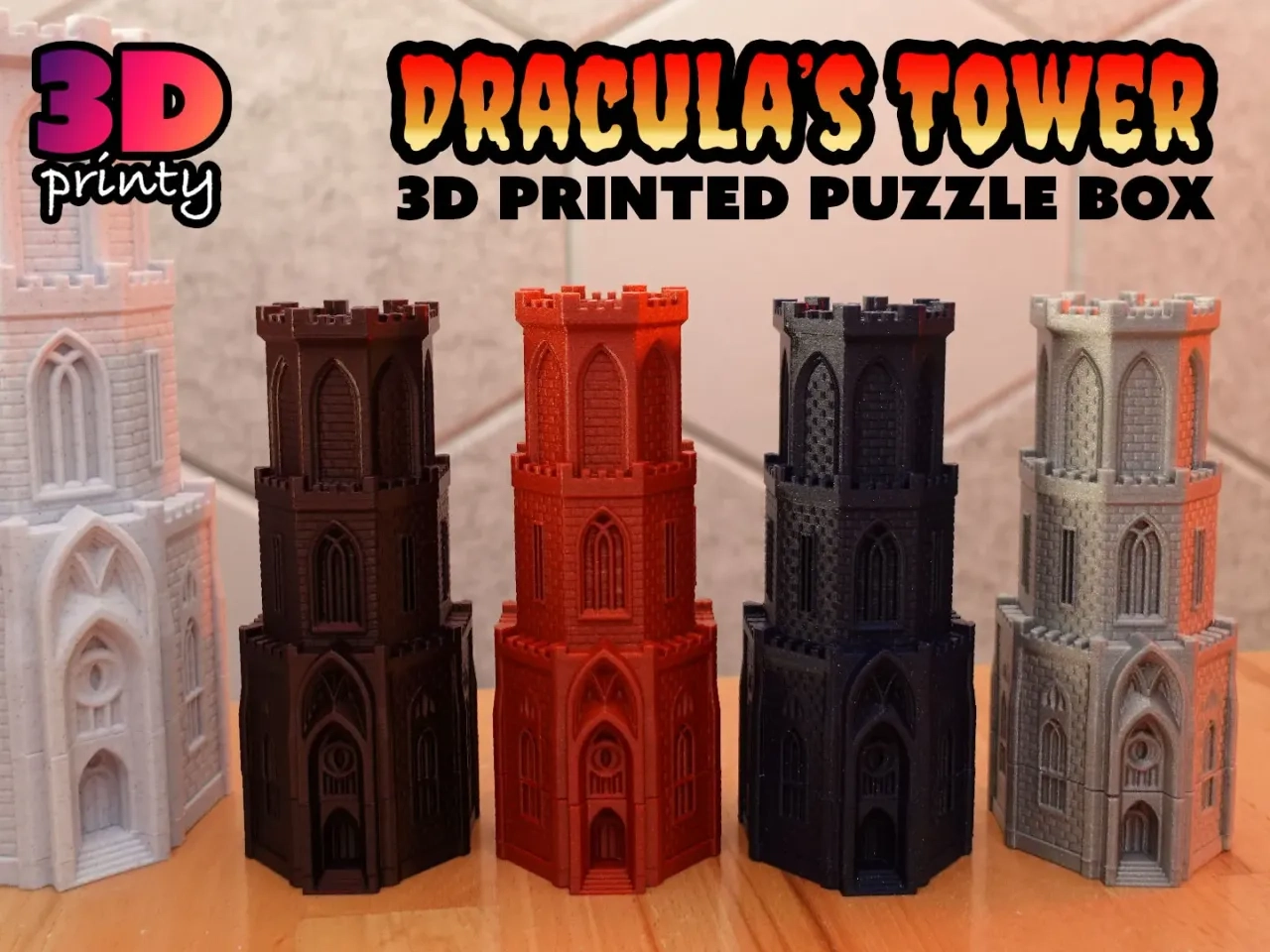 Dracula&amp;#039;S Tower Puzzle Box3D Printy | Download Free Stl Model inside Free Printable Skyscraper Puzzles