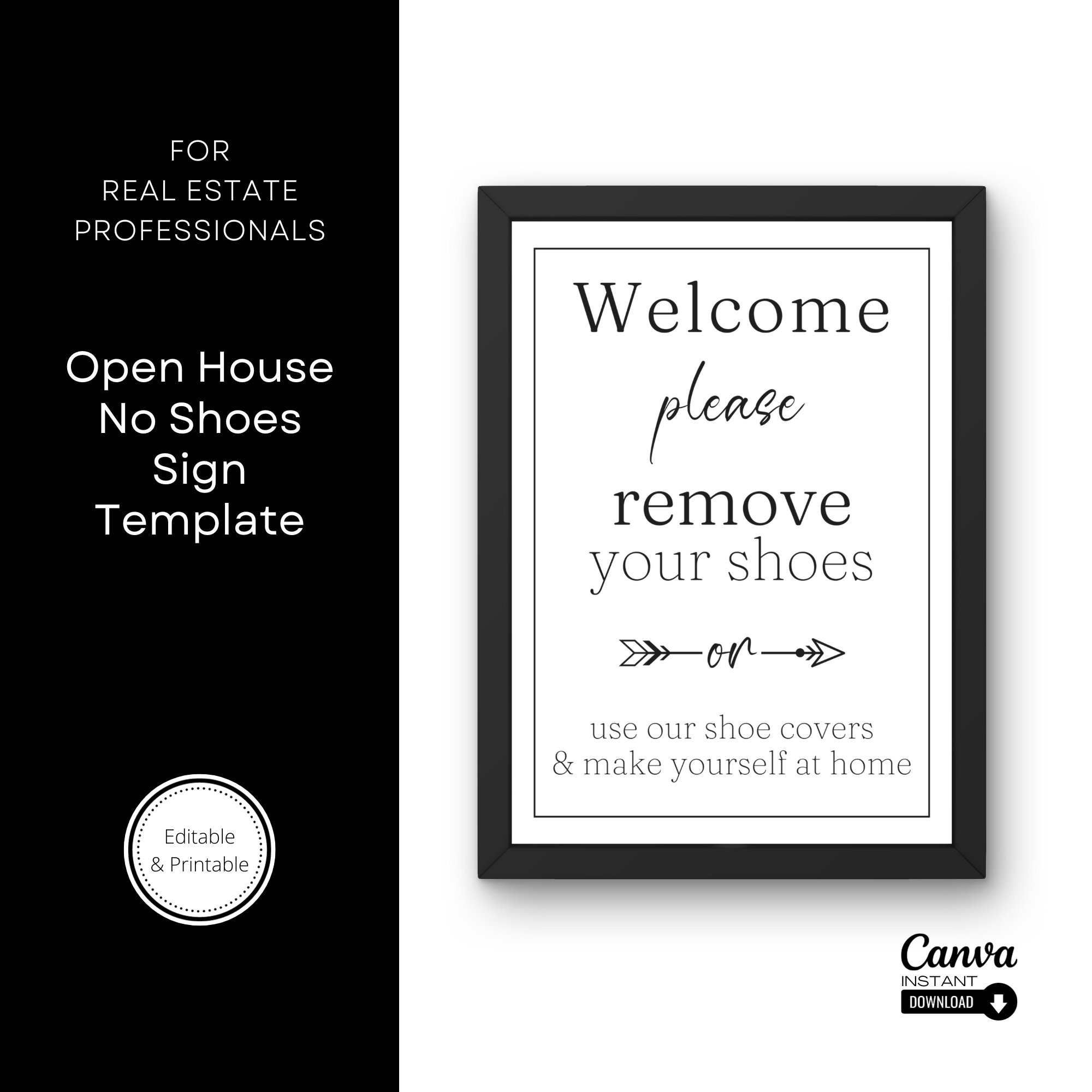 Editable No Shoes Sign, Remove Your Shoes Sign Template, Airbnb throughout Free Printable Remove Your Shoes Sign