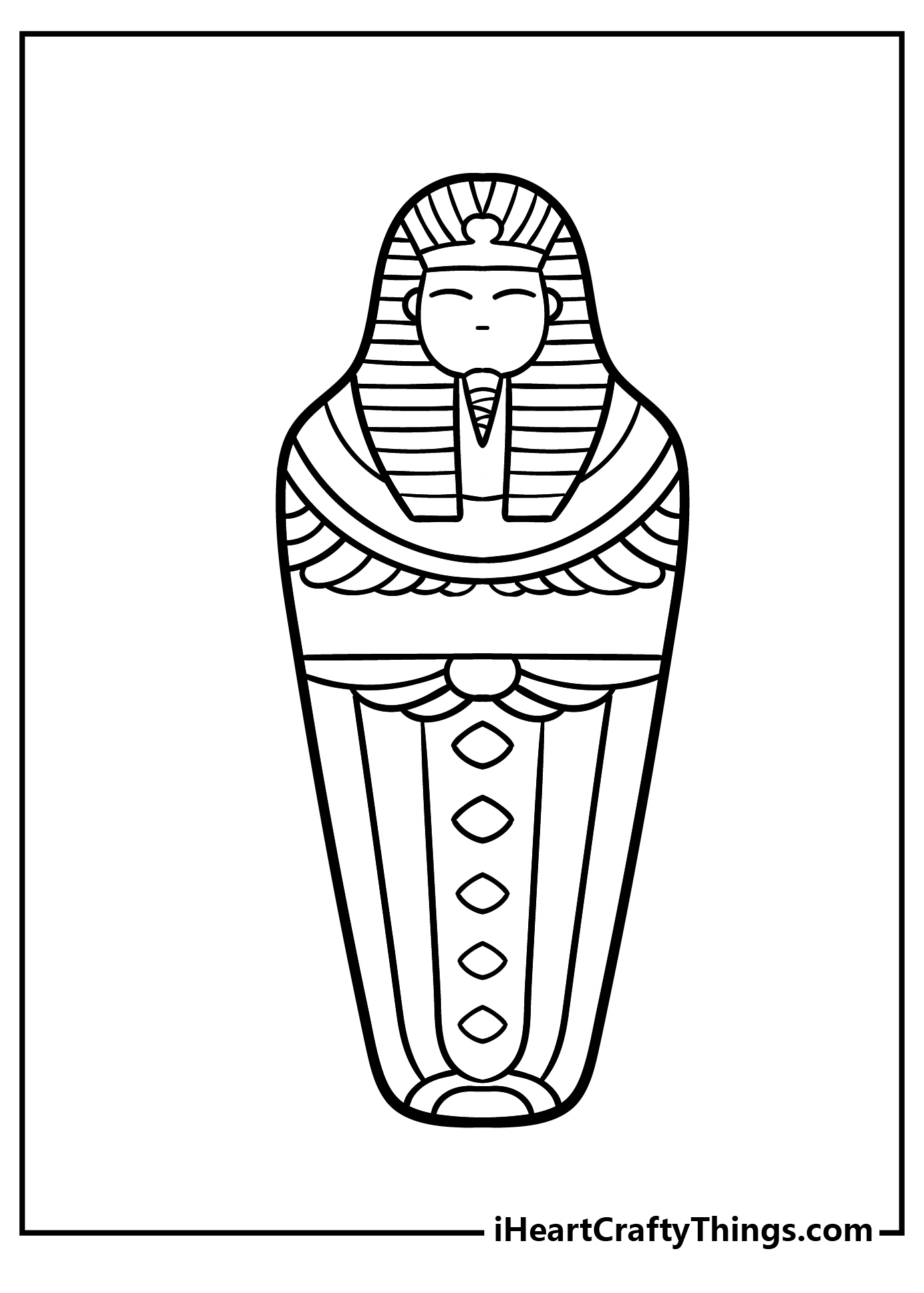 Egyptian Coloring Pages (100% Free Printables) throughout Free Printable Sarcophagus