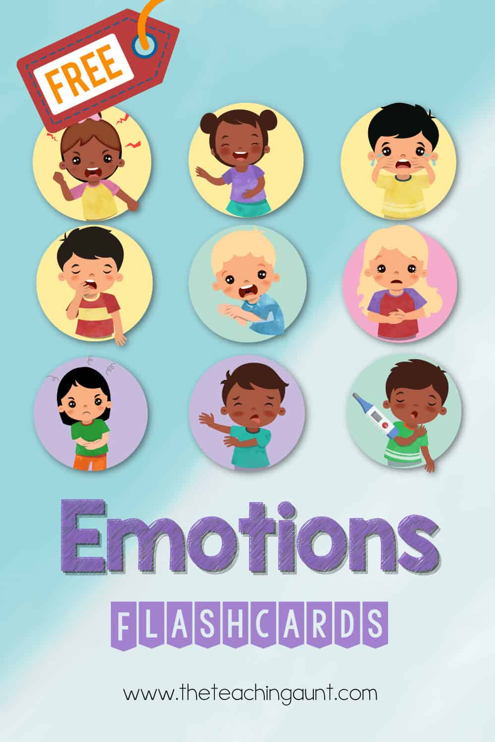 Emotions Flashcards For Preschool - The Teaching Aunt inside Free Printable Pictures of Emotions