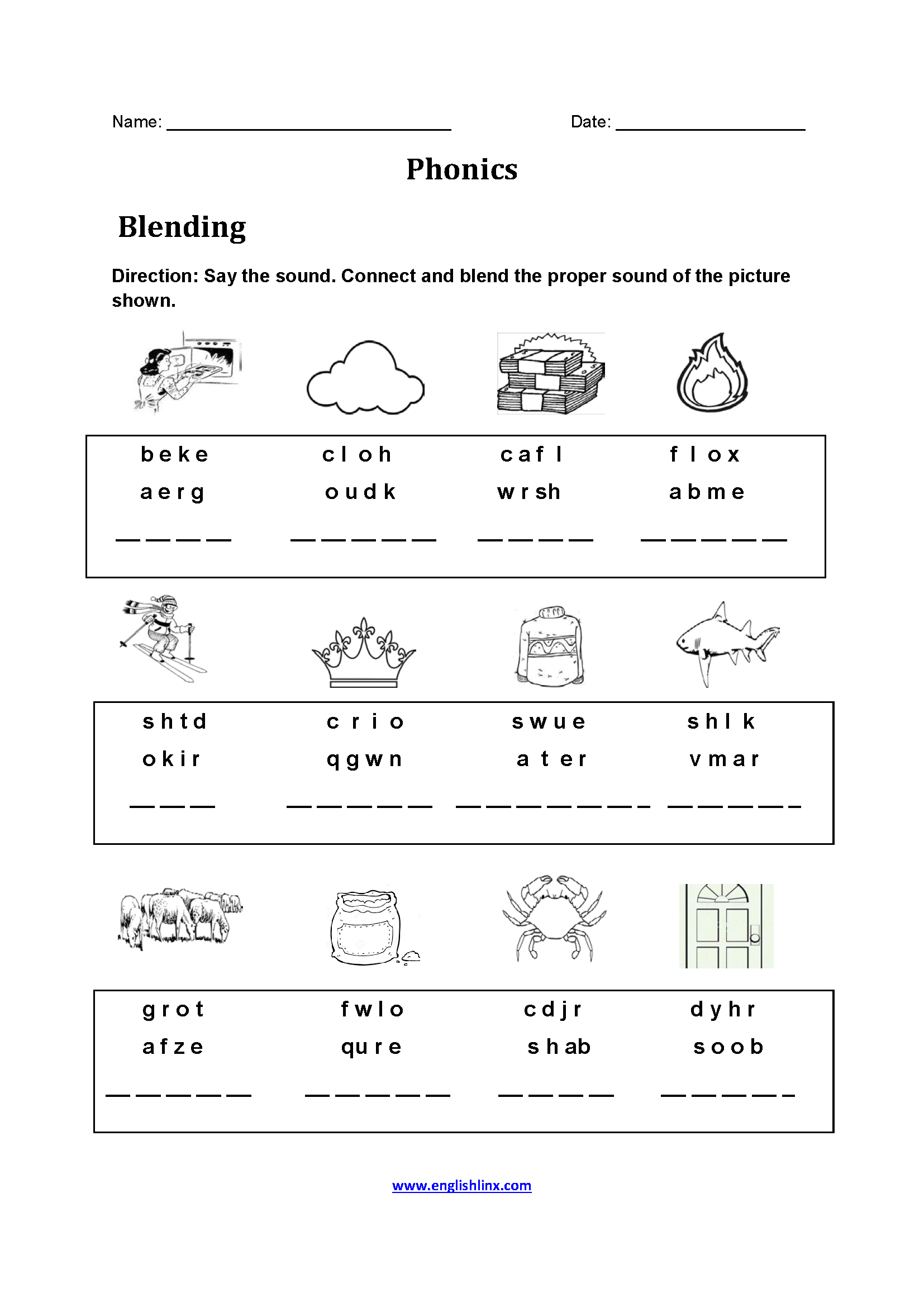 Englishlinx | Phonics Worksheets regarding Free Printable Phonics Worksheets For Second Grade