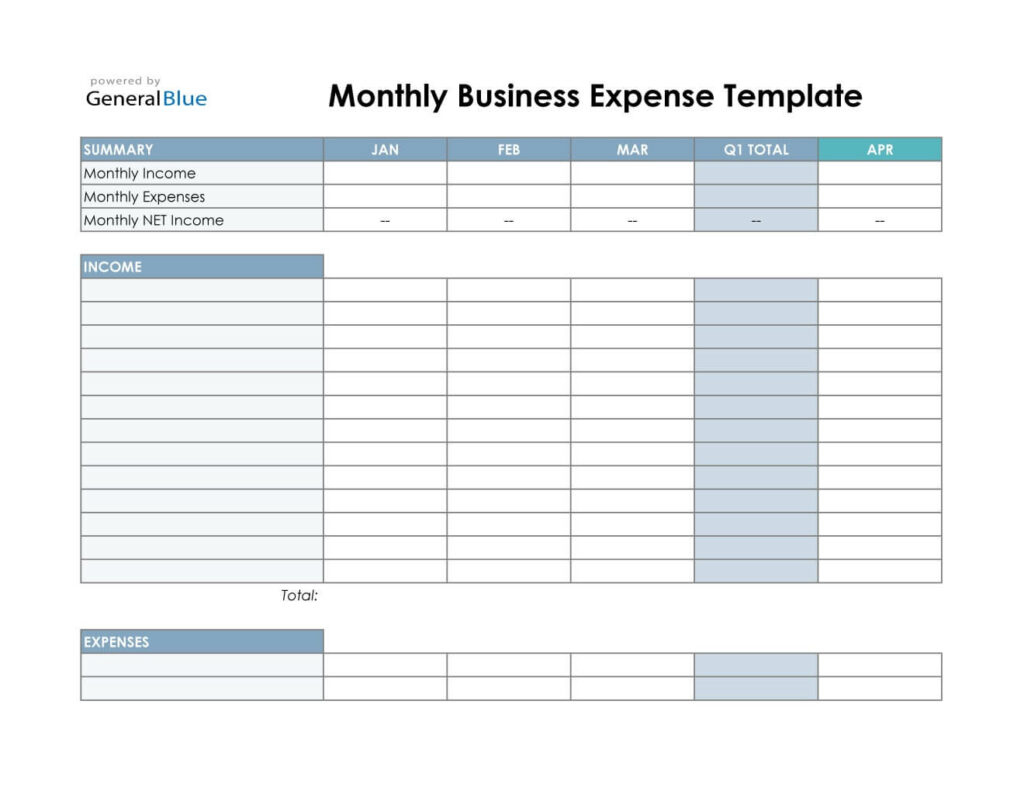 Excel Spreadsheet For Business Expenses (Expense Spreadsheet) with Free Printable Income And Expense Form