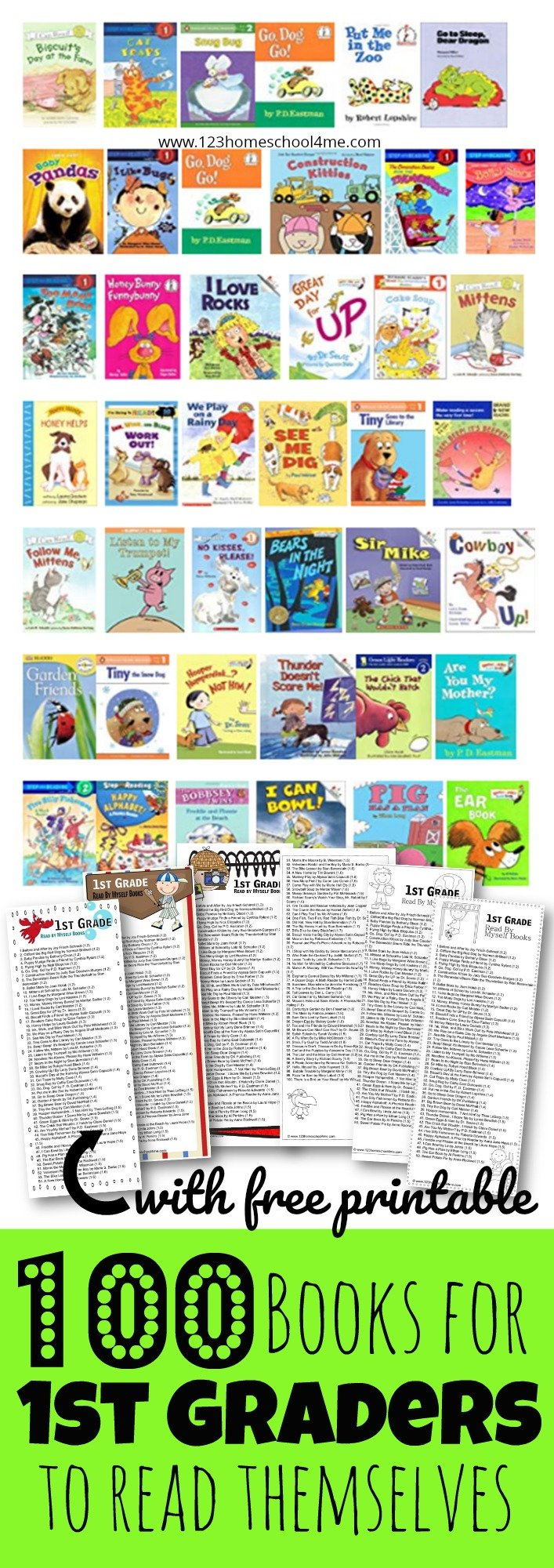 📚 100 Fun 1St Grade Reading Level Books (Free Printable Pdf) regarding Free Printable Kindergarten Level Books