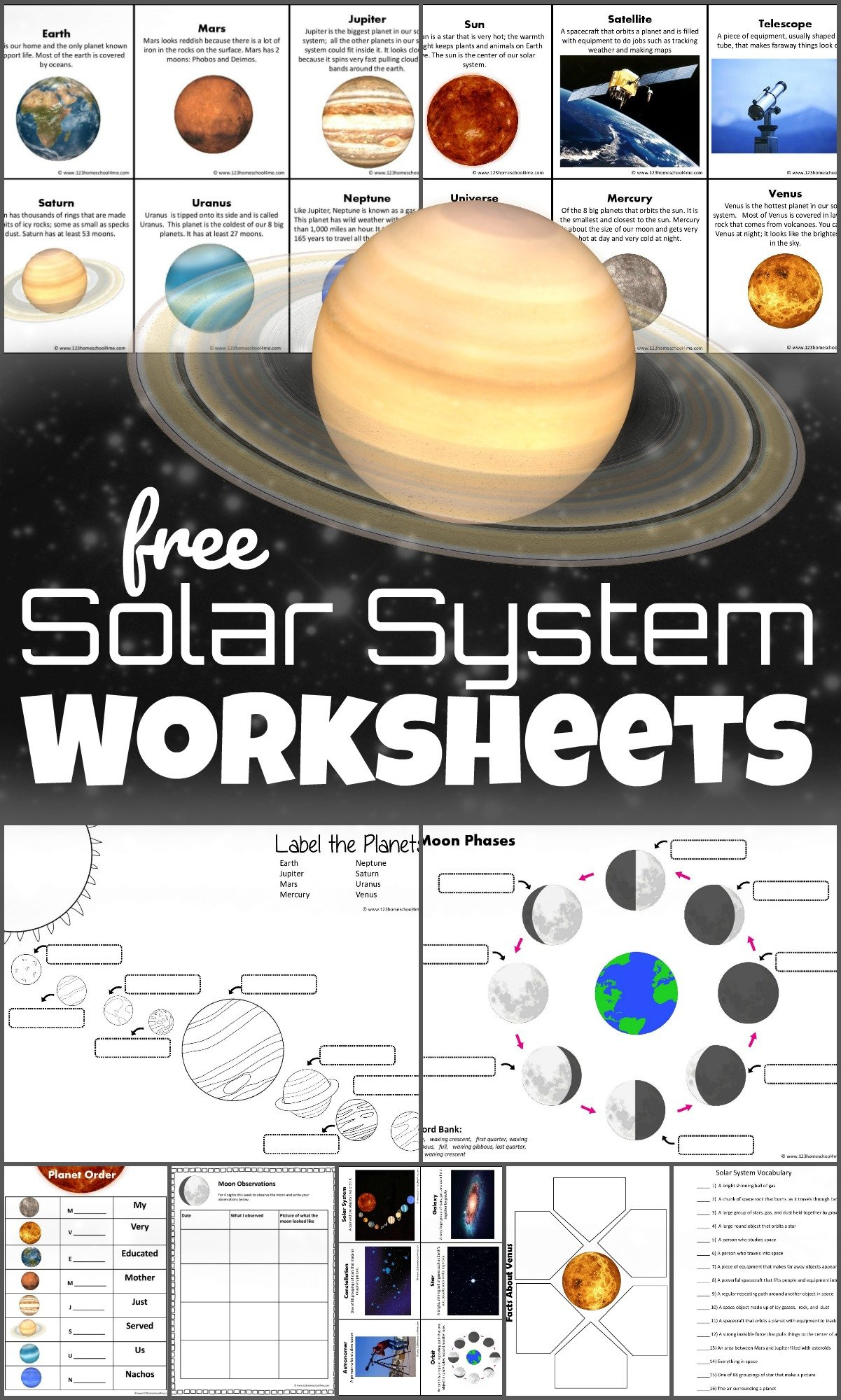 🪐 Free Printable Solar System Worksheets For Kids for Free Printable Solar System Worksheets