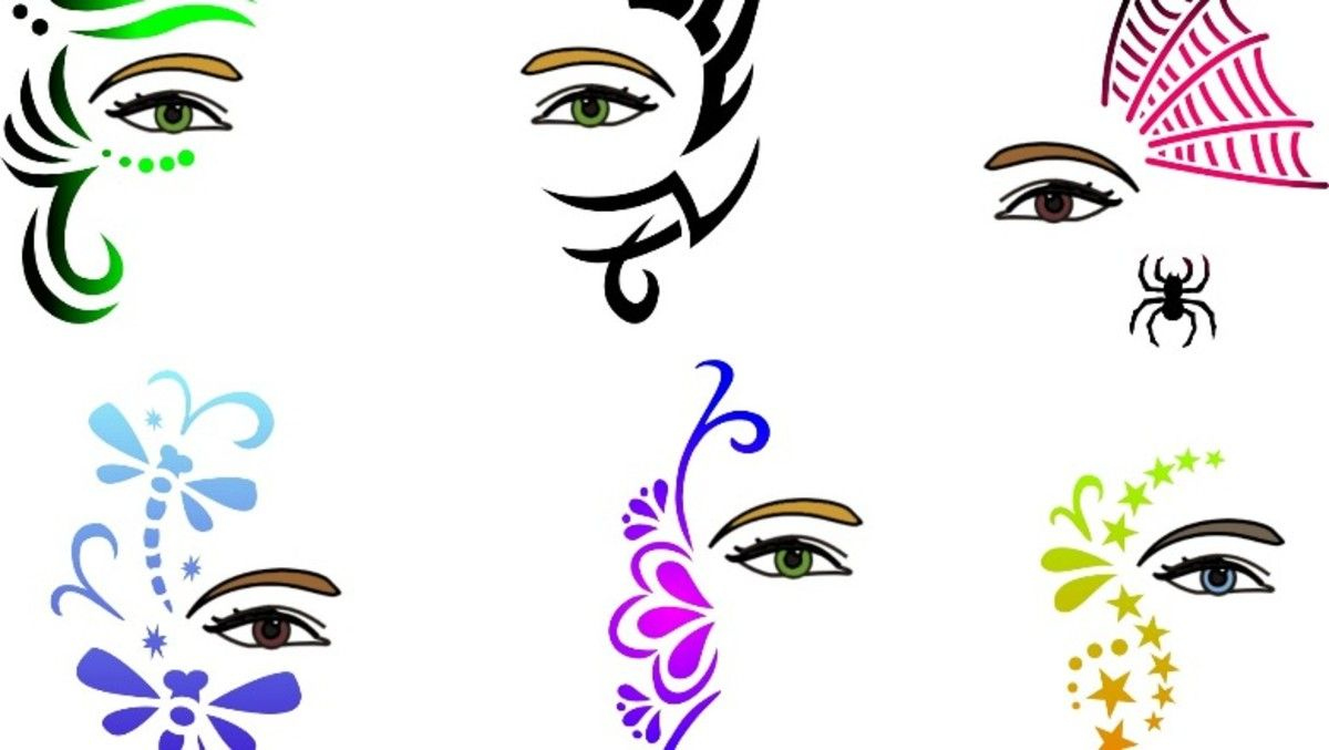 Face Stencils | Face Painting Stencils, Mask Face Paint, Face for Free Printable Stencils For Face Painting