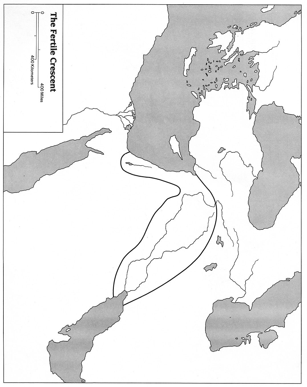 Fertile Crescent Map--Blank | Ancient Mesopotamia Map, Ancient with Free Printable Map Of Mesopotamia