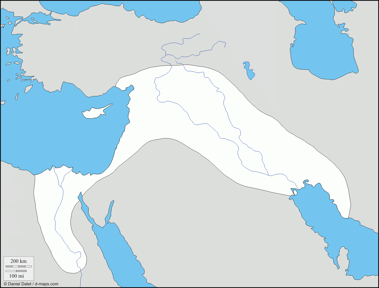 Fertile Crescent (Mesopotamian And Egypt) Map pertaining to Free Printable Map of Mesopotamia