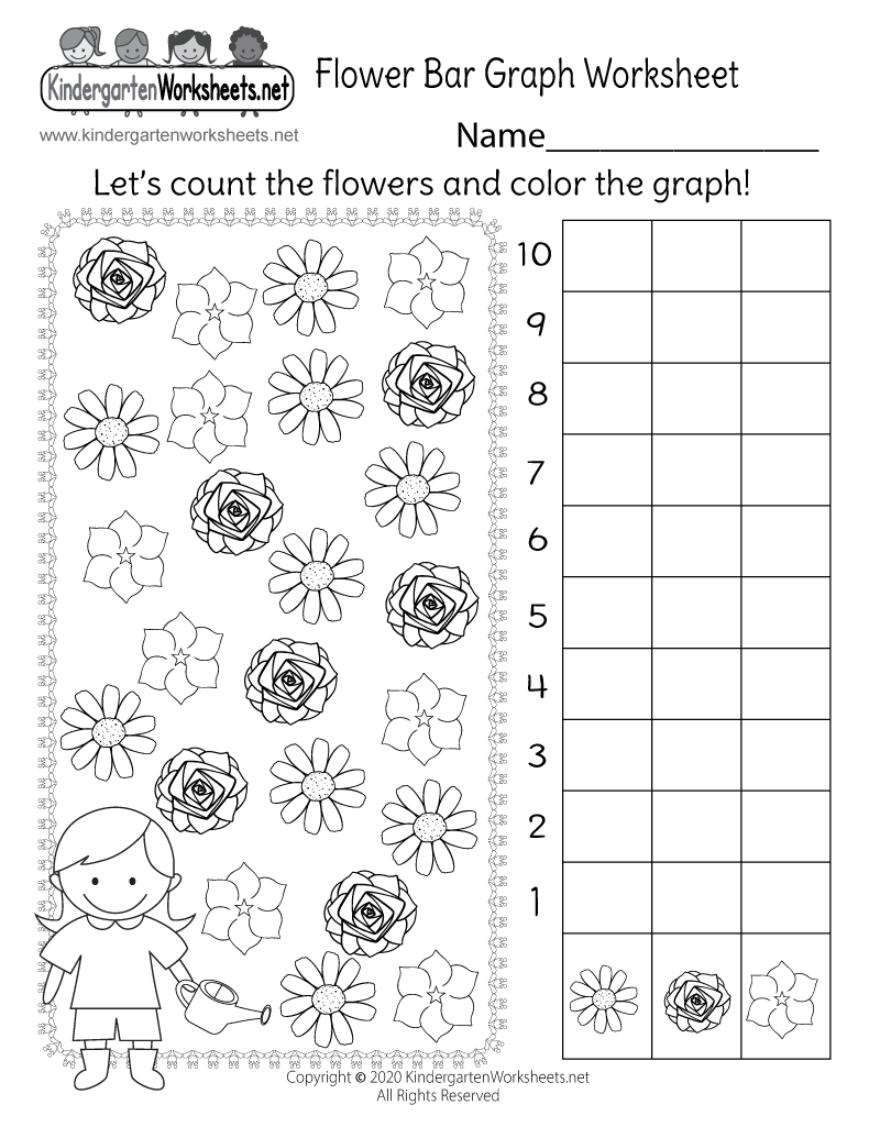 Flower Bar Graph Worksheet - Free Printable, Digital, &amp;amp; Pdf for Free Printable Graphs For Kindergarten