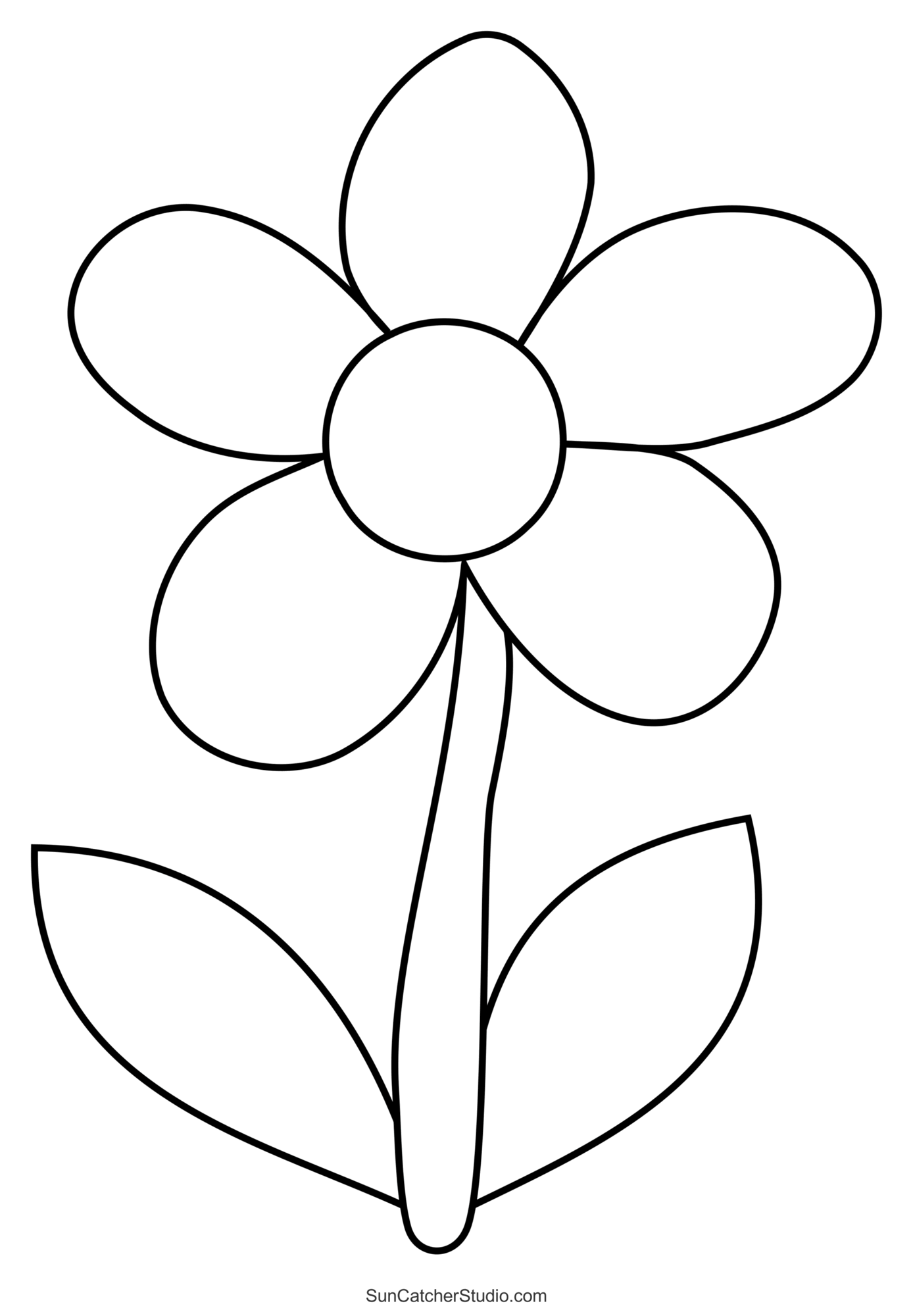 Flower Templates, Patterns, Svg Files (Printable Stencils) – Diy in Free Printable Flower Template