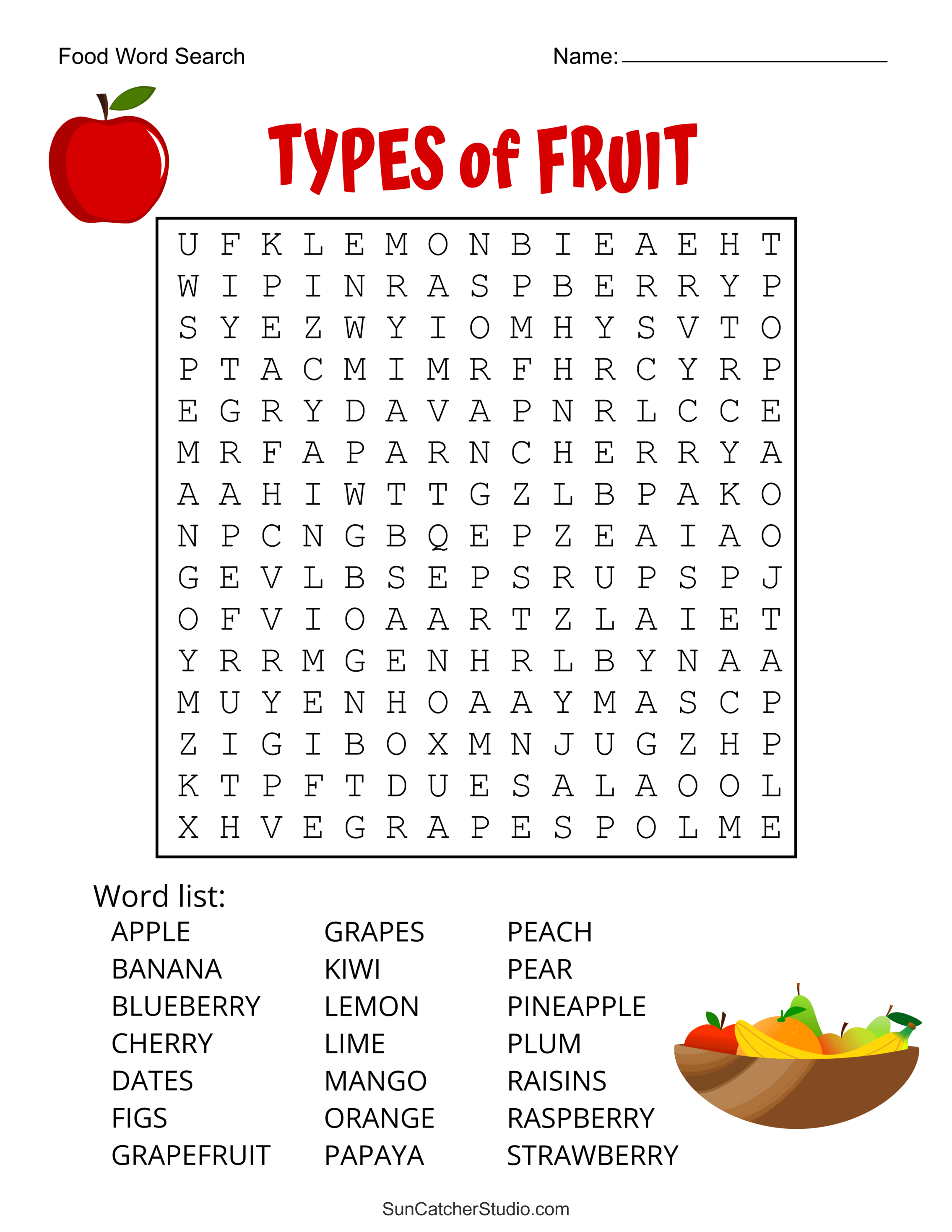 Food Word Search (Free Printable Puzzles) – Diy Projects, Patterns in Word Search Free Printable Easy