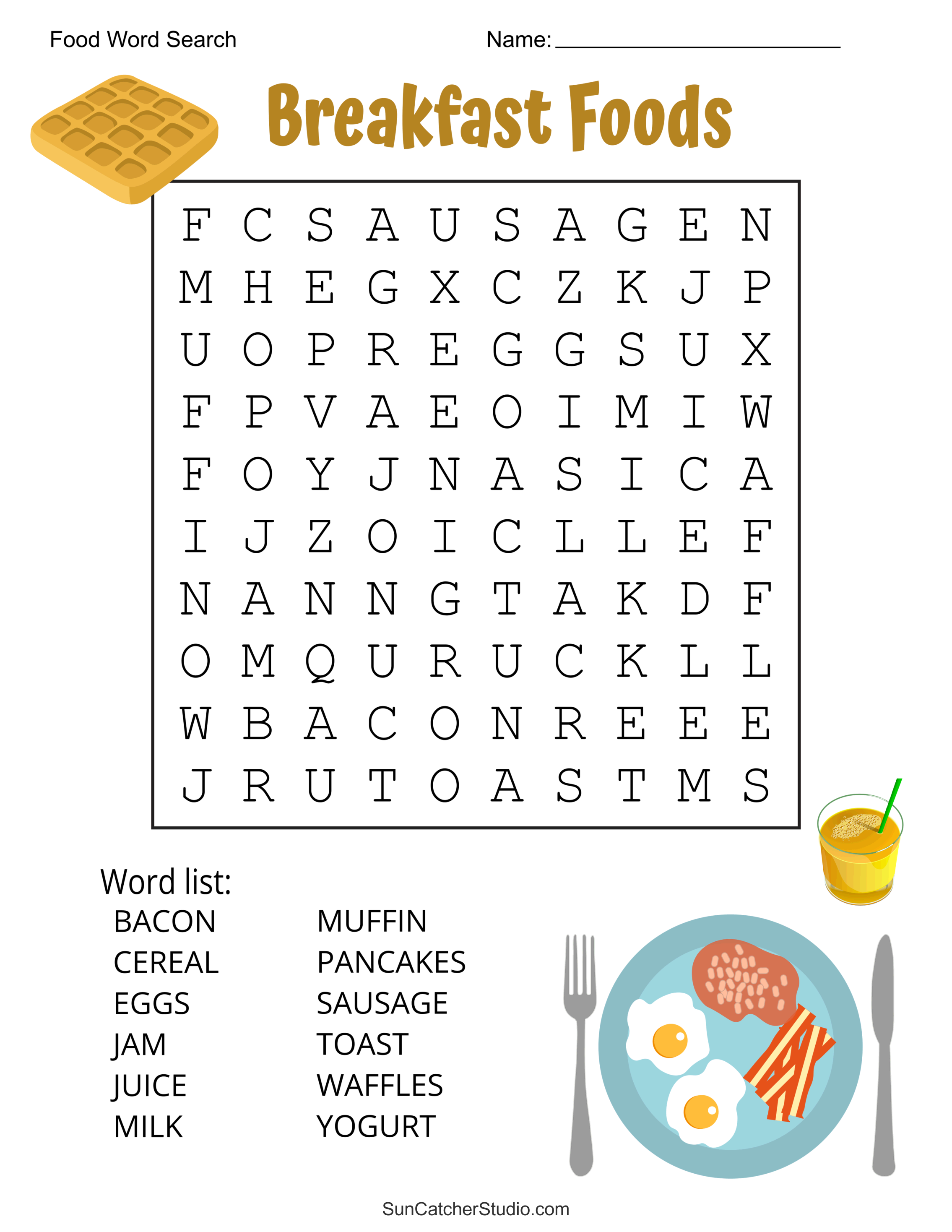 Food Word Search (Free Printable Puzzles) – Diy Projects, Patterns in Word Search Free Printable Easy