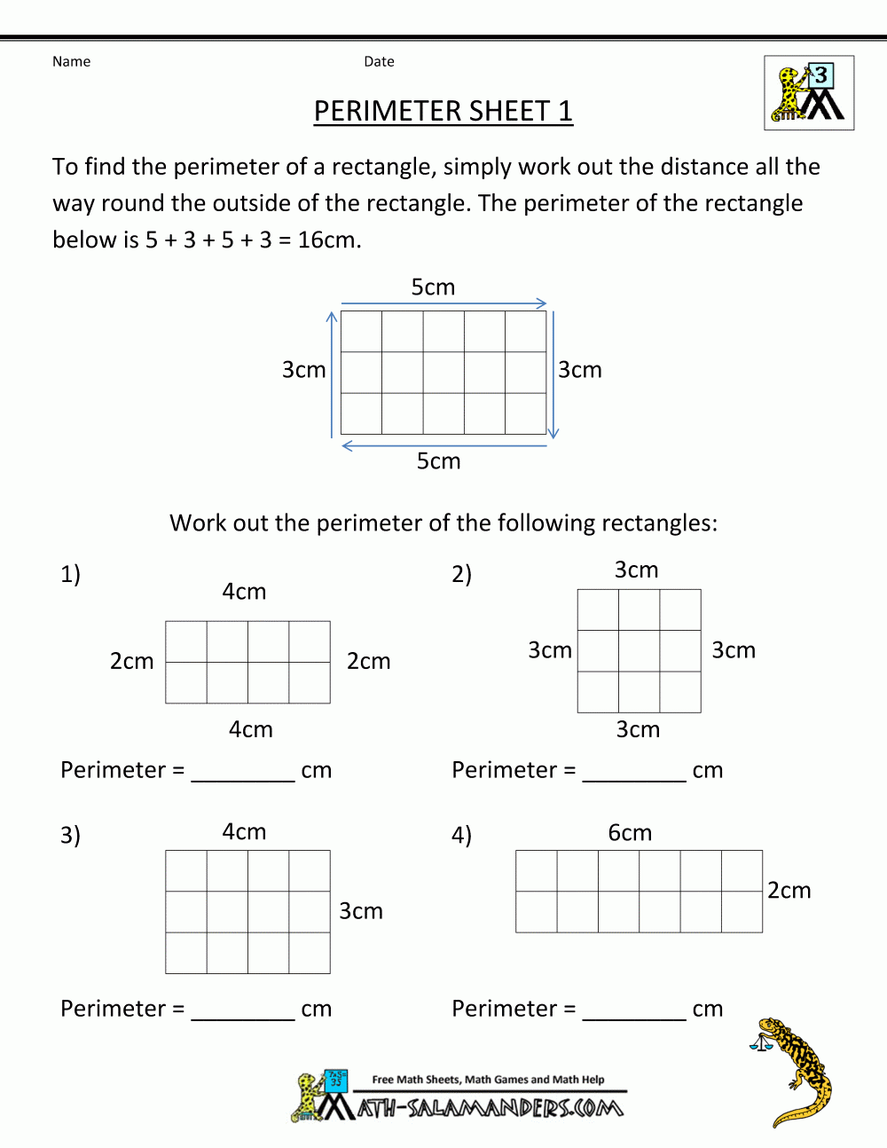 Free-3Rd-Grade-Math-Worksheets-Perimeter-1.Gif 1 000×1 294 Pixels for Free Printable Perimeter Worksheets 3rd Grade