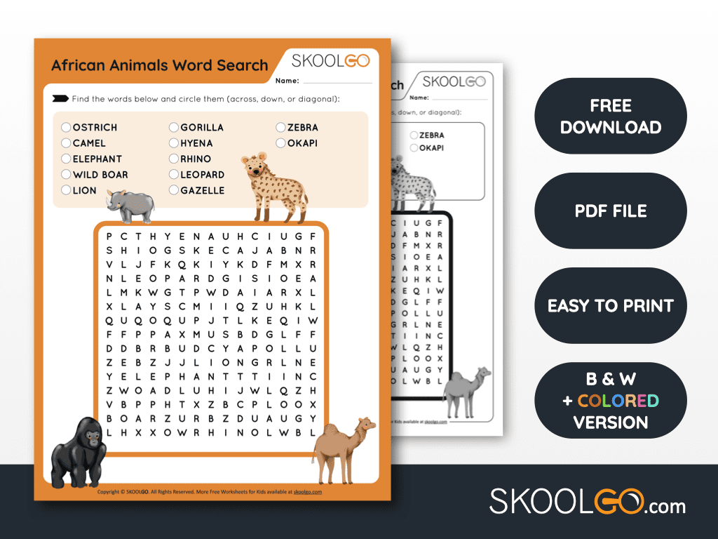 Free Africa Printable Worksheets - Skoolgo regarding Free Printable Worksheets on Africa