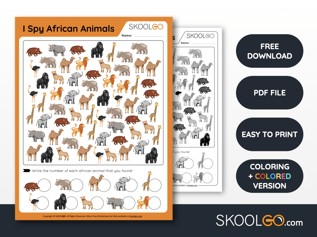 Free Africa Printable Worksheets - Skoolgo with Free Printable Worksheets On Africa