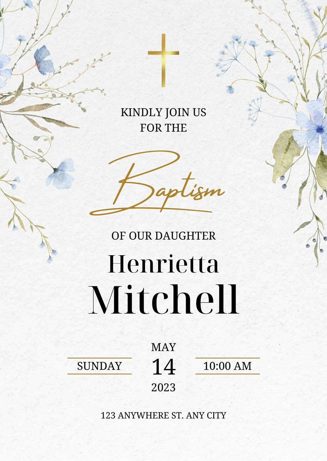 Free And Customizable Christening Templates regarding Free Printable Personalized Baptism Invitations