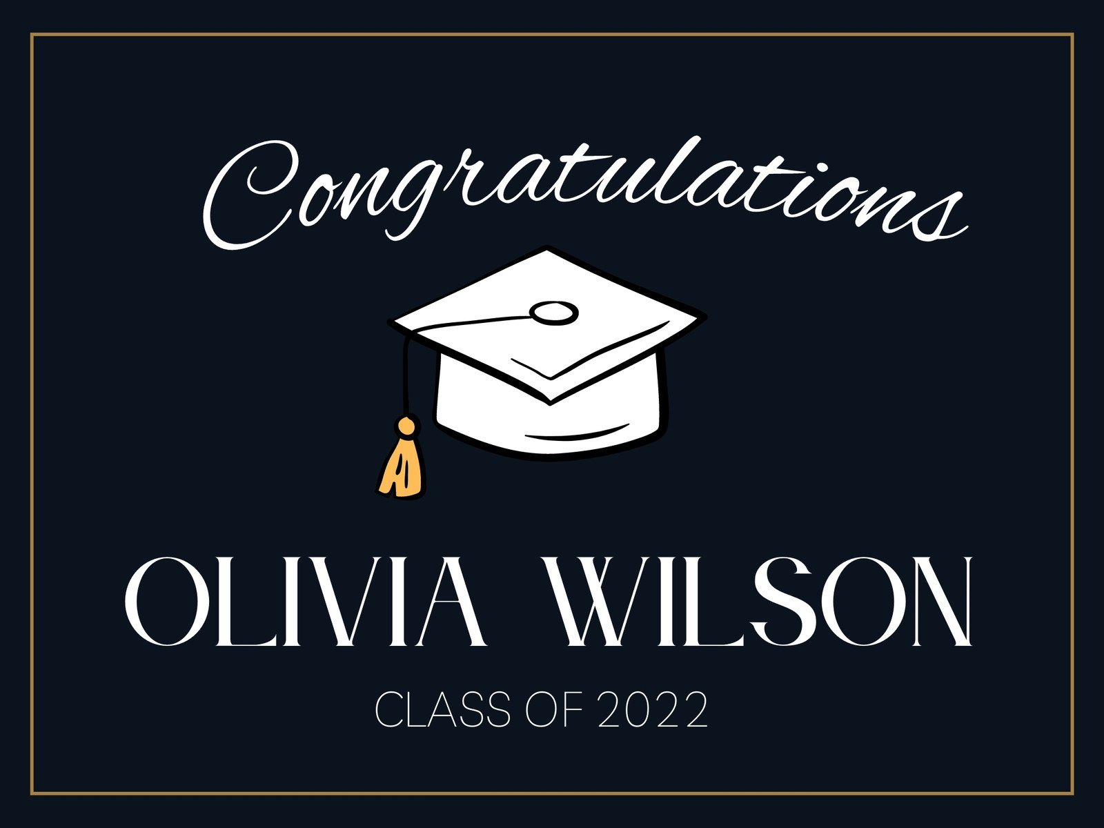 Free And Printable Graduation Yard Sign Templates | Canva throughout Free Printable Graduation Signs