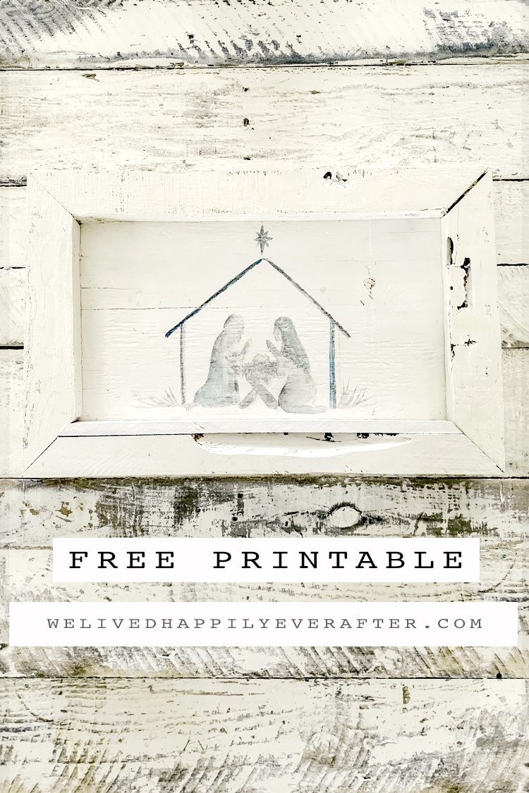 Free Christmas Nativity Silhouette Holiday &amp;quot;Farmhouse&amp;quot; Printable for Free Printable Nativity Silhouette