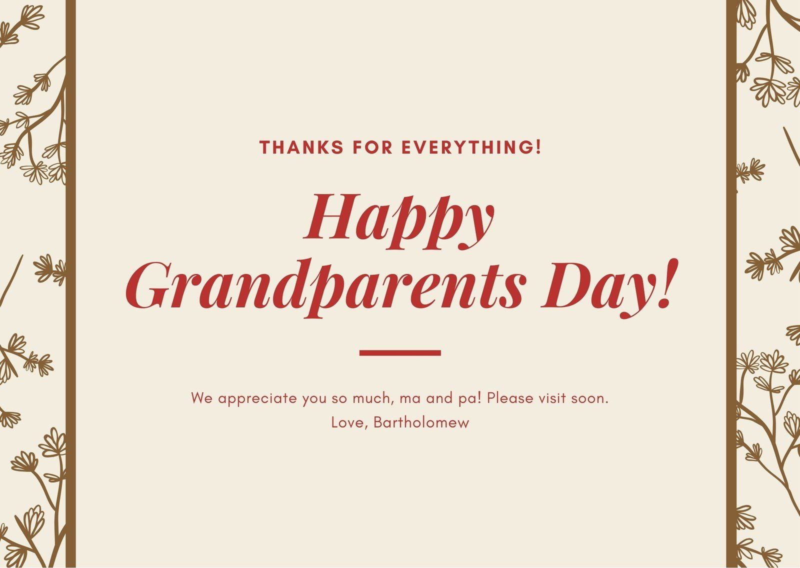 Free, Custom Printable Grandparents Day Card Templates | Canva within Grandparents Day Cards Printable Free