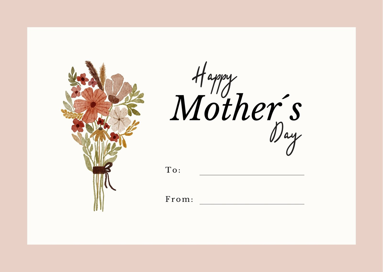 Free Custom Printable Mother&amp;#039;S Day Card Templates | Canva for Free Printable Mothers Day Cards No Download