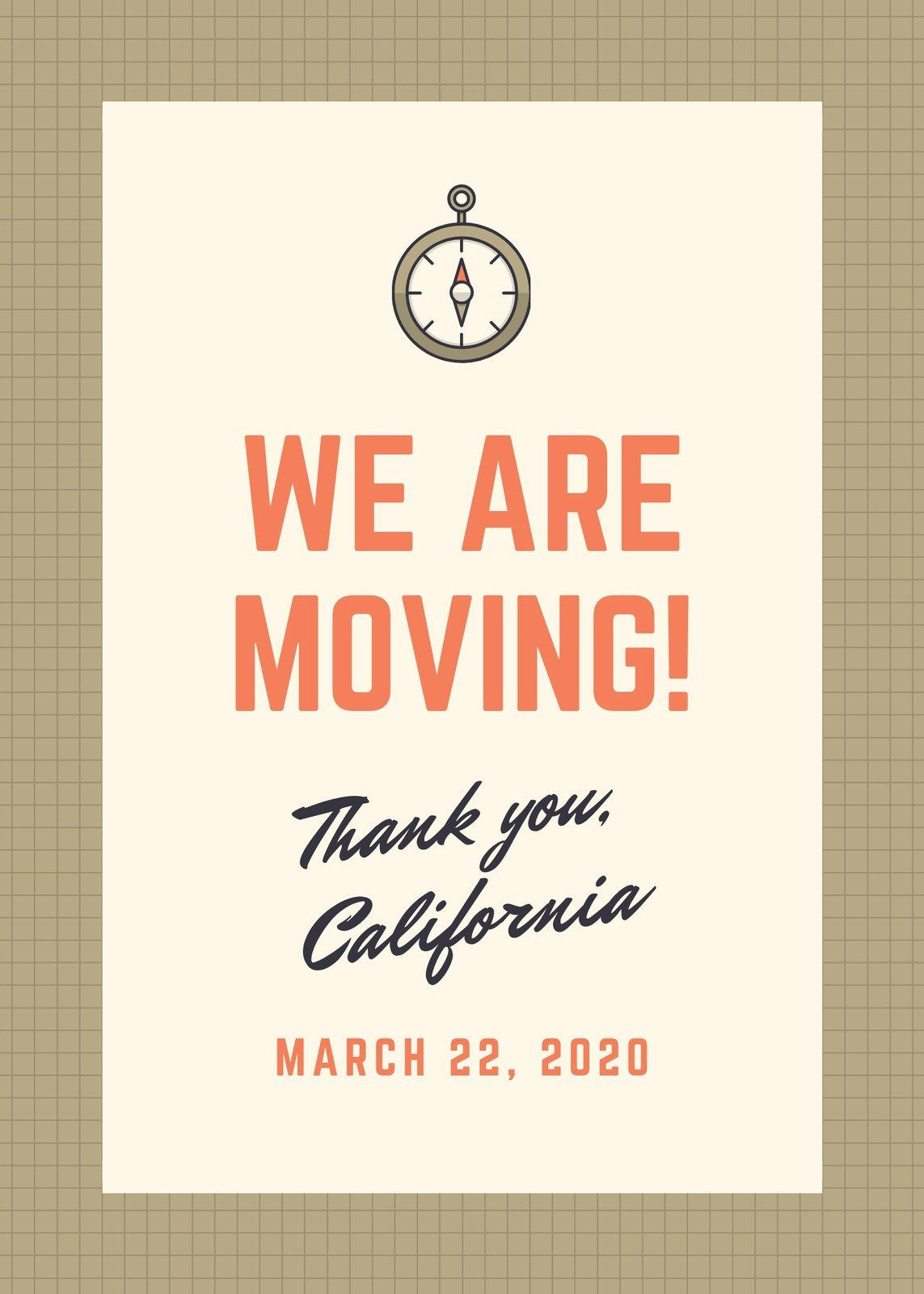 Free, Custom Printable Moving Announcement Templates | Canva in Free Printable Moving Announcement Templates