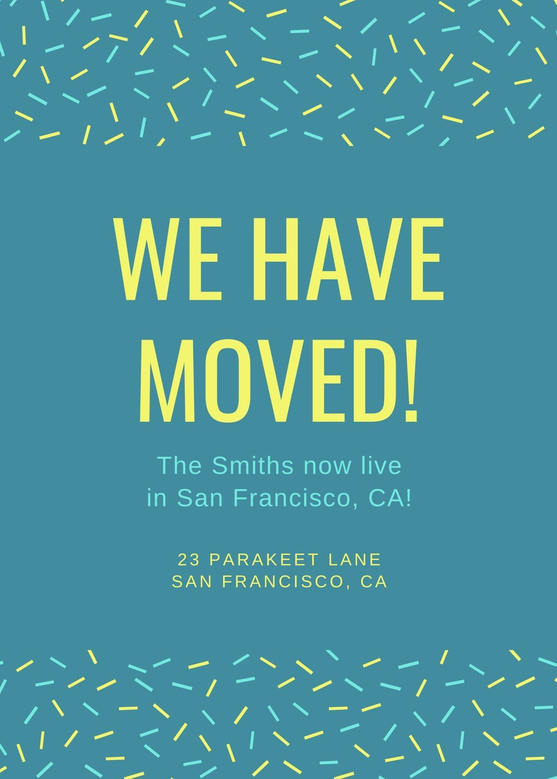 Free, Custom Printable Moving Announcement Templates | Canva inside Free Printable Moving Announcement Templates