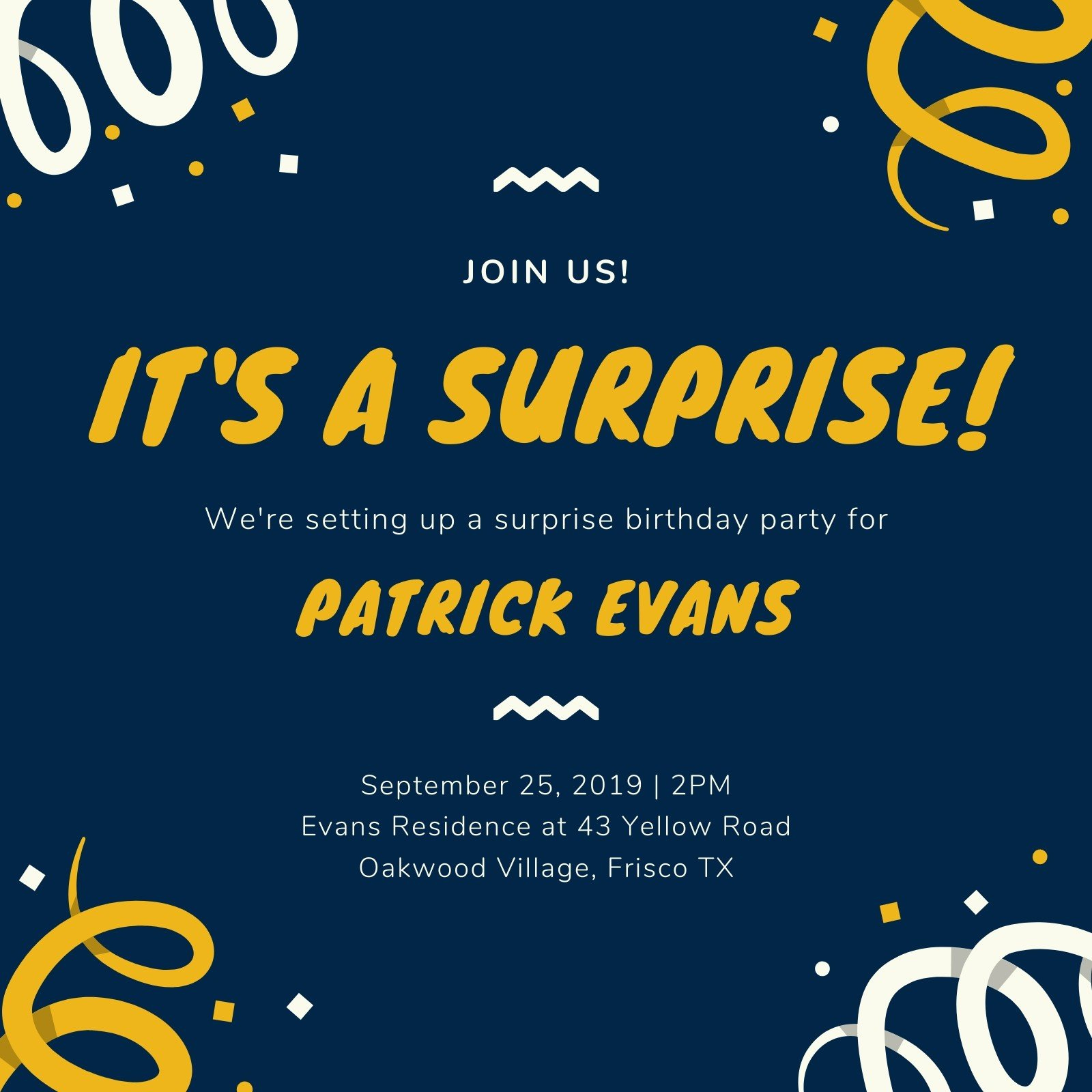 Free Custom Printable Surprise Party Invitation Templates | Canva for Free Printable Surprise Party Invitation Templates