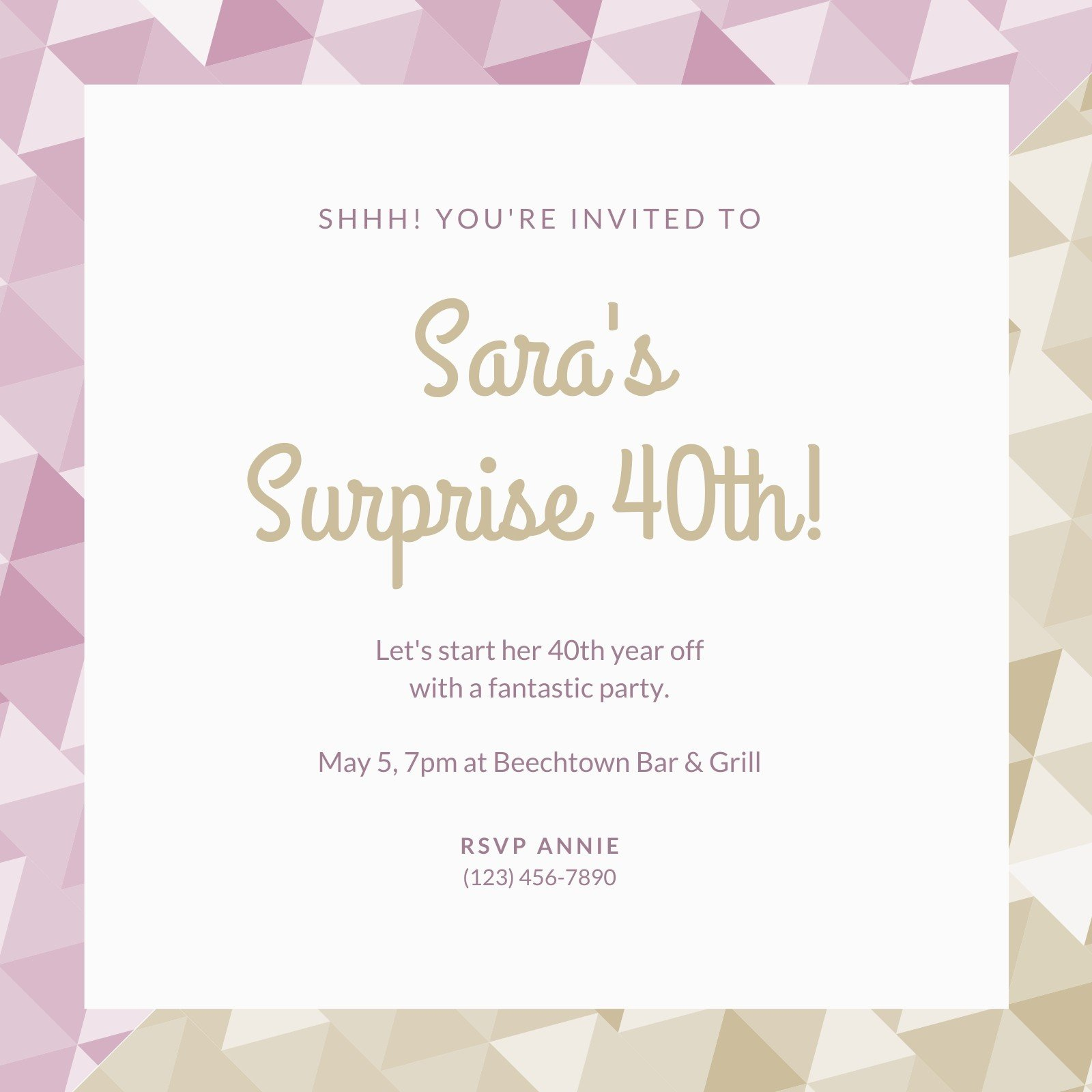 Free Custom Printable Surprise Party Invitation Templates | Canva intended for Free Printable Surprise 40th Birthday Party Invitations