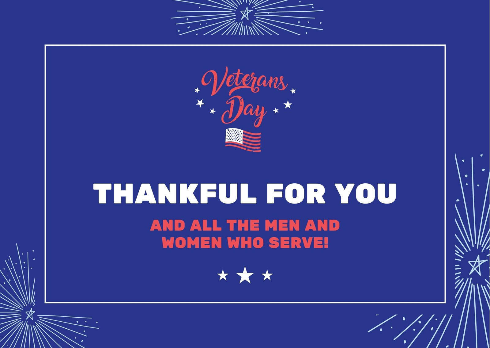 Free Custom Printable Veterans Day Card Templates | Canva with Veterans Day Free Printable Cards